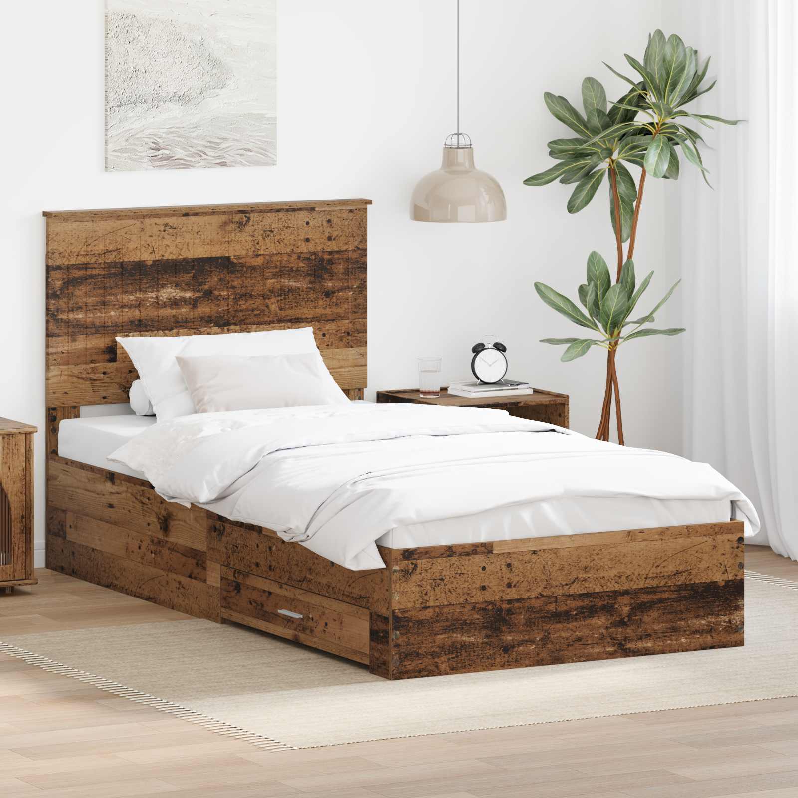Cadre de lit Bois ancien 100 x 200 cm Bois d'ingénierie - XIOS