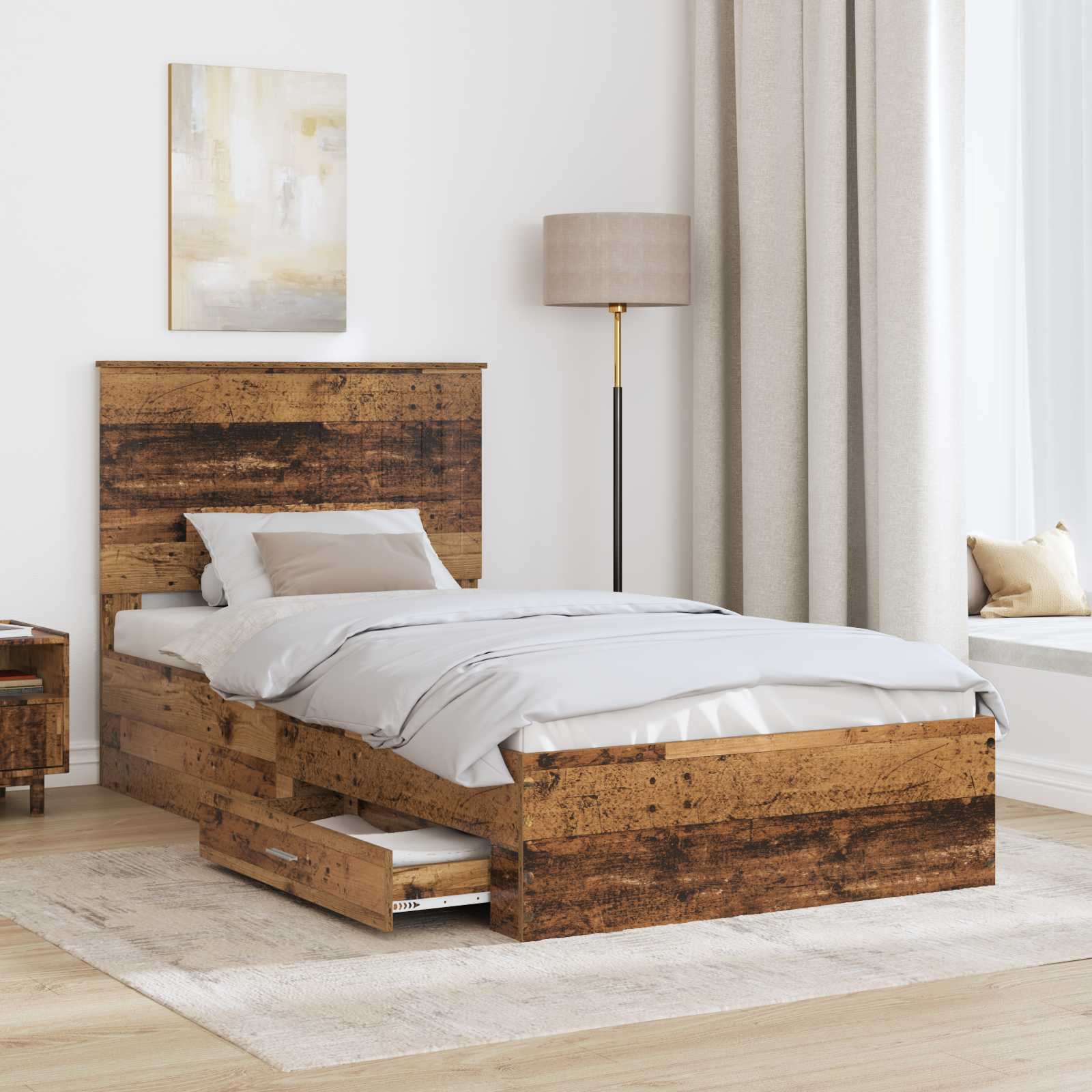 Cadre de lit Bois ancien 100 x 200 cm Bois d'ingénierie - XIOS