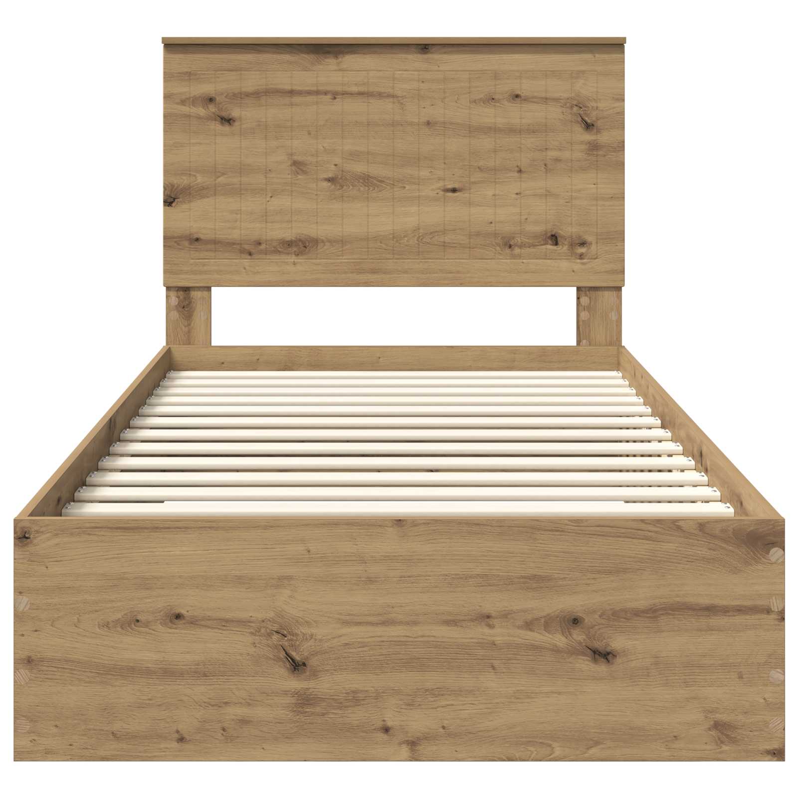 Cadre de lit Chêne artisanal 100 x 200 cm Bois d'ingénierie - XIOS