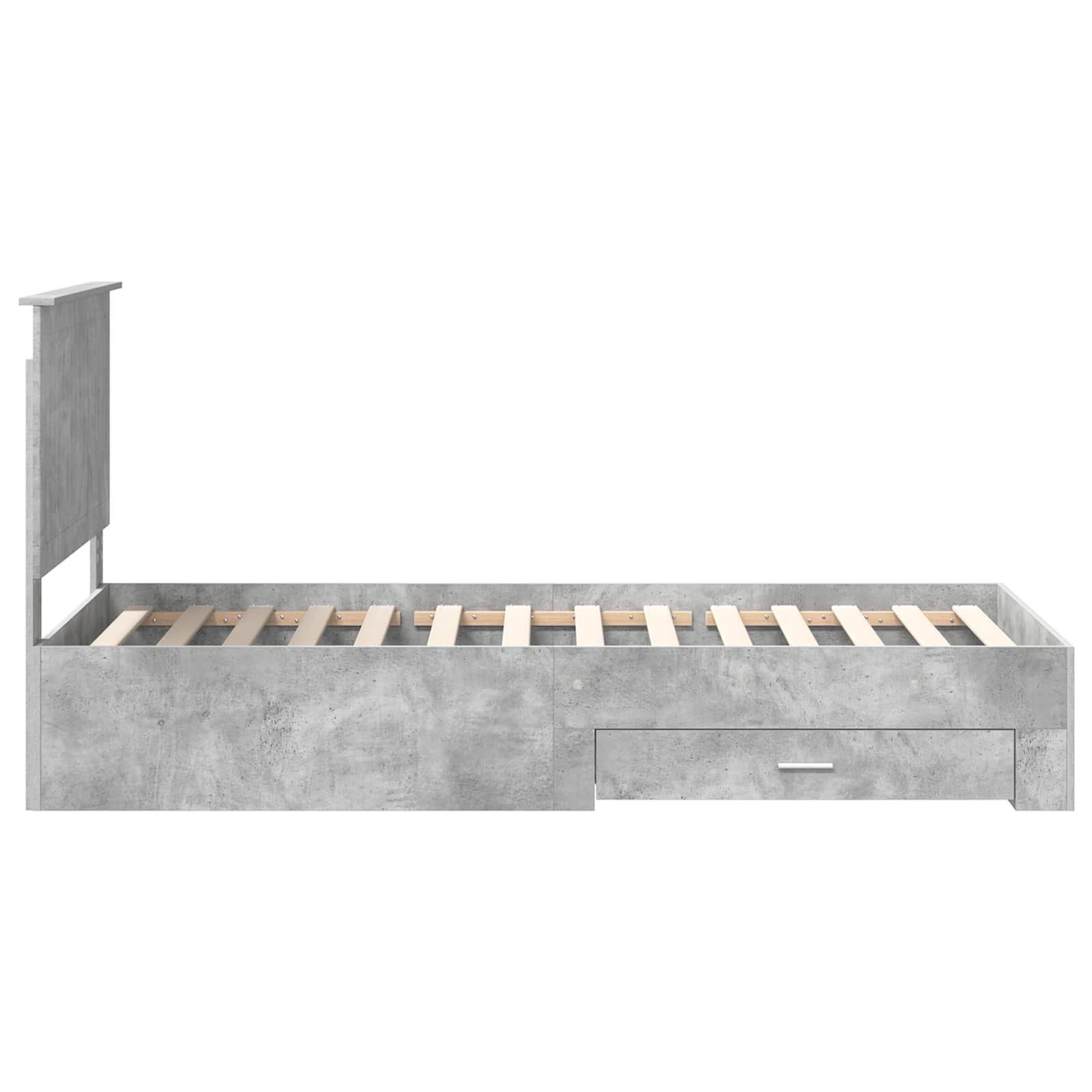 Cadre de lit Gris béton 90 x 200 cm Bois d'ingénierie - XIOS