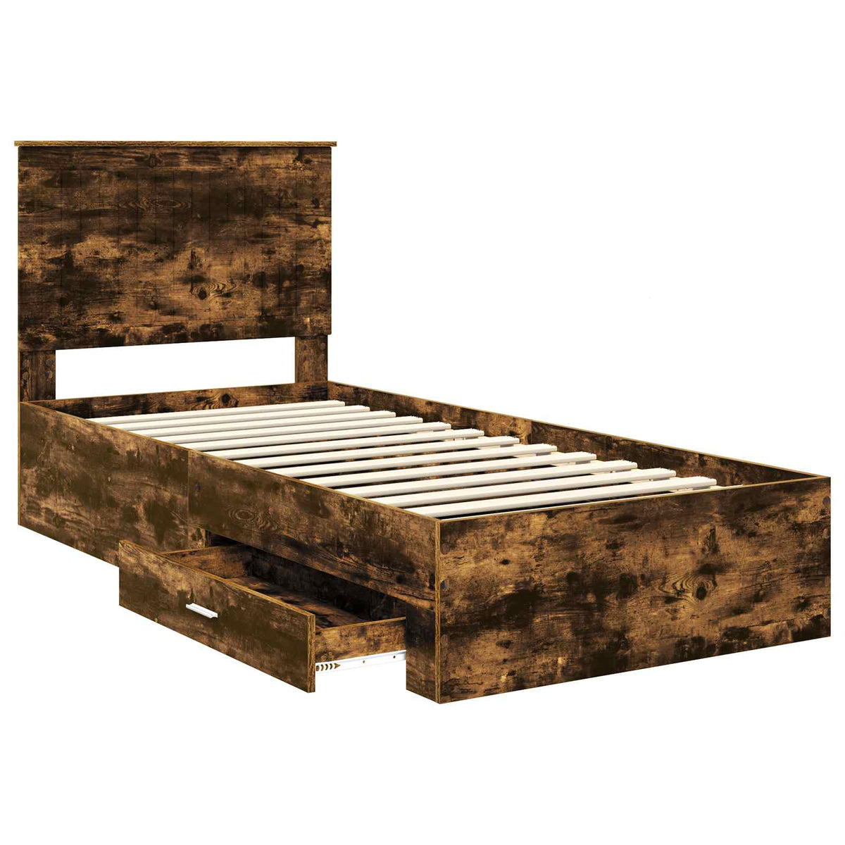 Cadre de lit Chêne fumé 90 x 200 cm Bois d'ingénierie