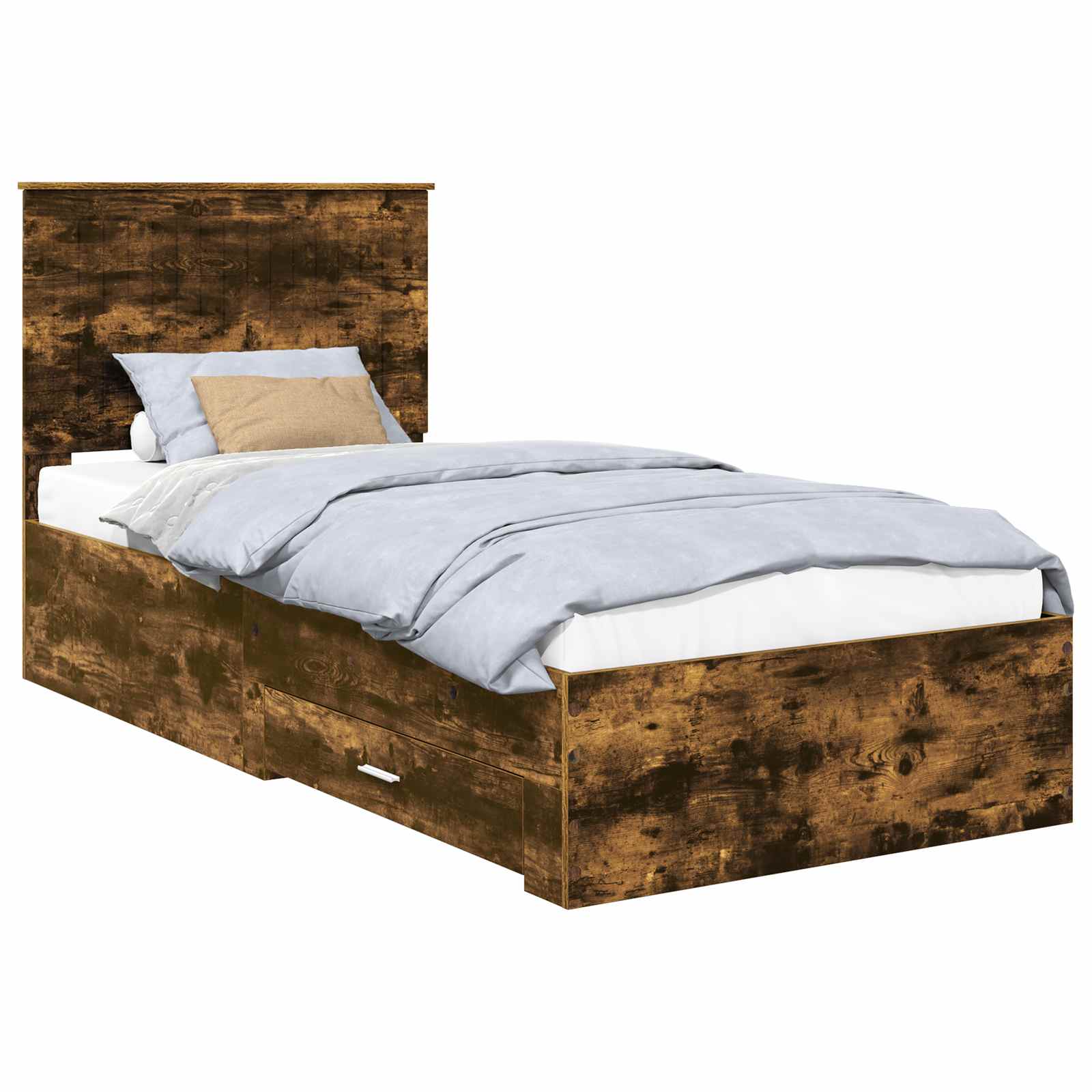 Cadre de lit Chêne fumé 90 x 190 cm Bois d'ingénierie - XIOS