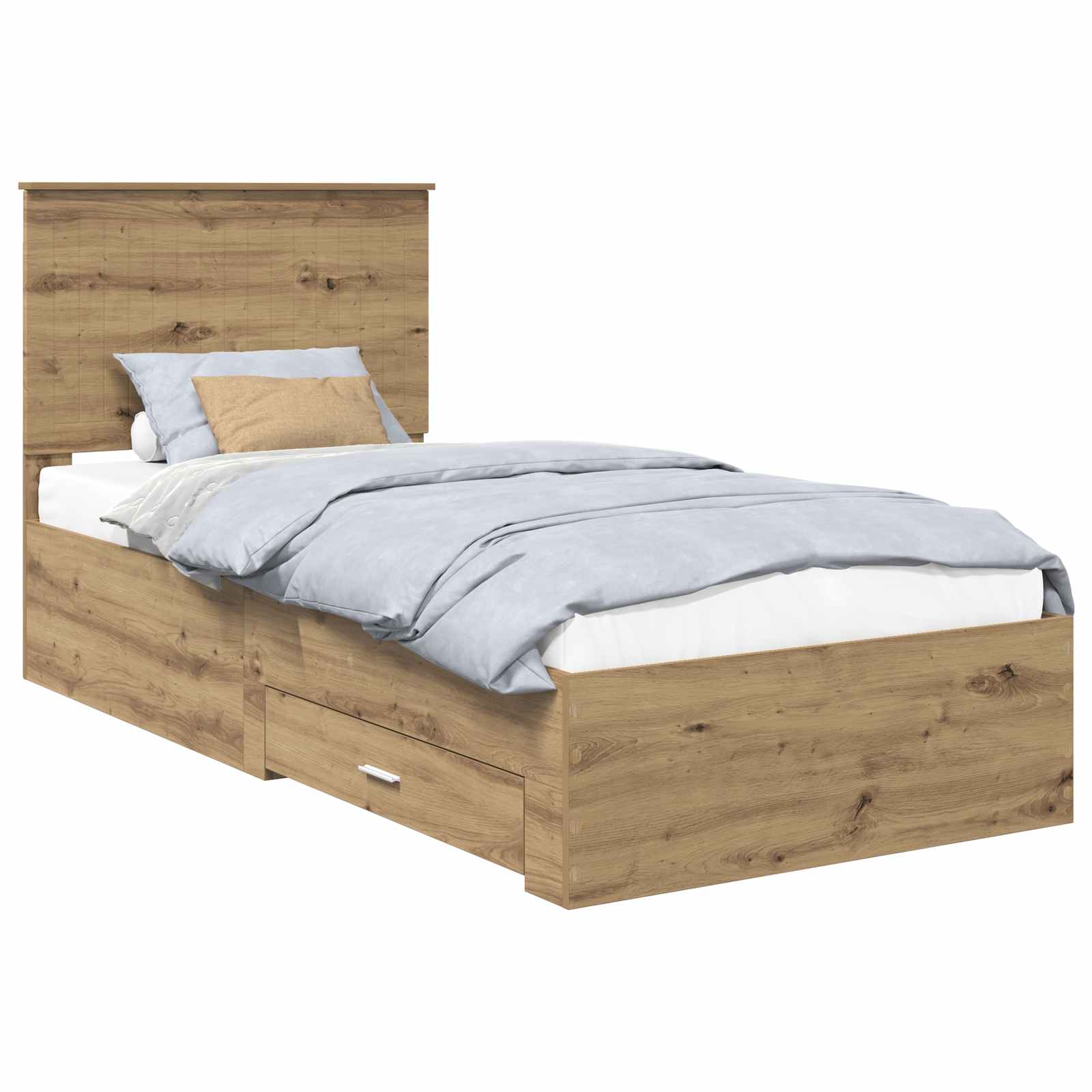 Cadre de lit Chêne artisanal 90 x 190 cm Bois d'ingénierie - XIOS