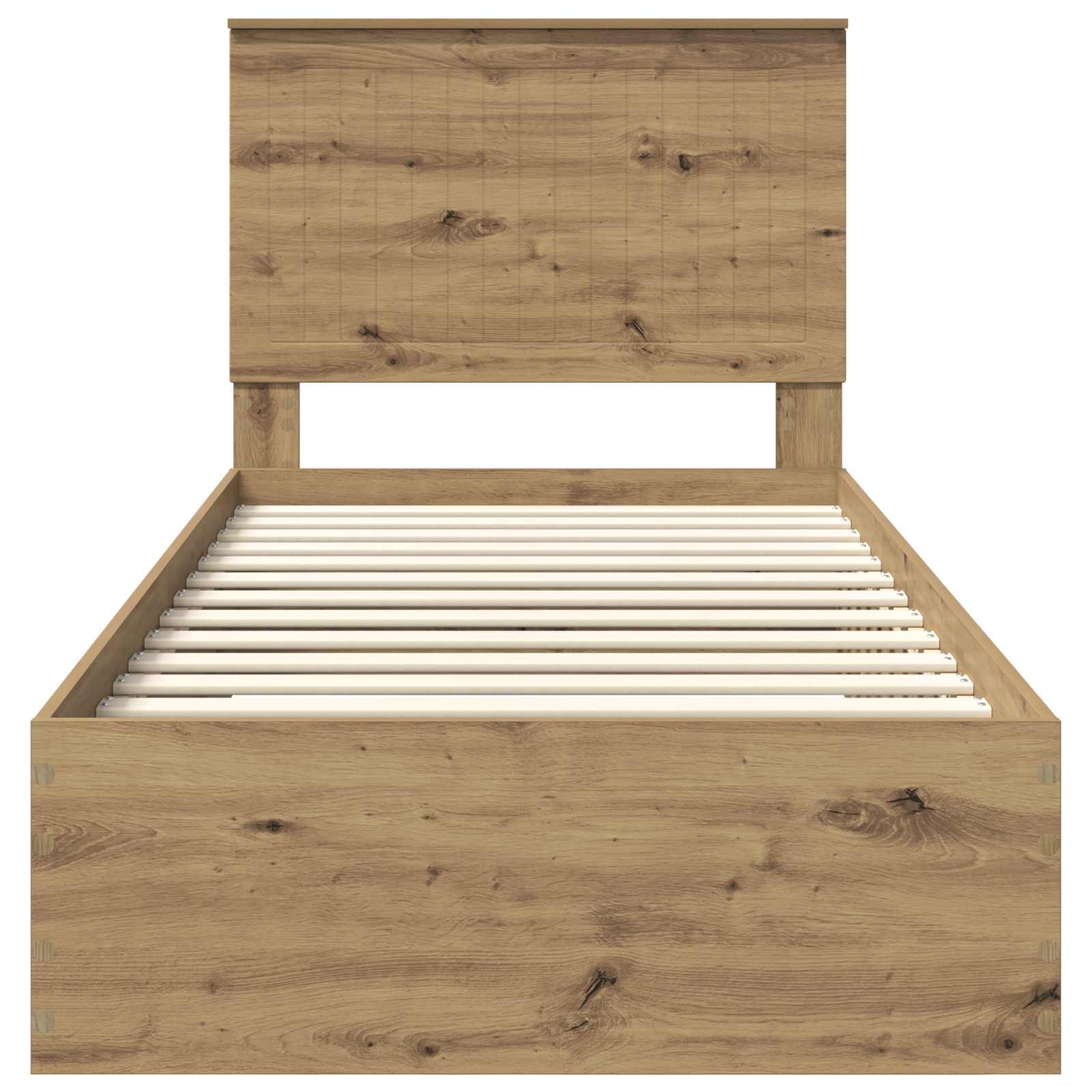 Cadre de lit Chêne artisanal 90 x 190 cm Bois d'ingénierie - XIOS