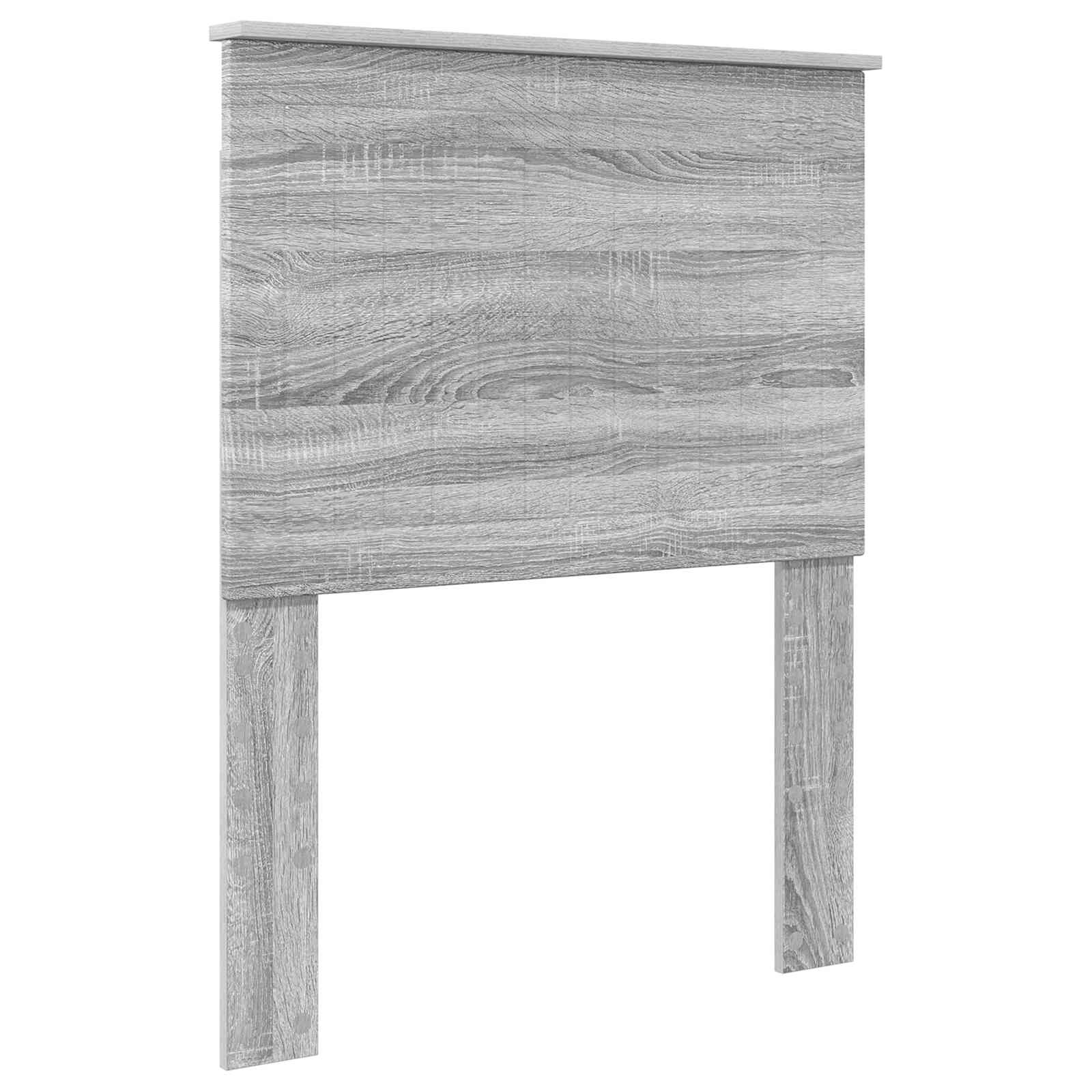 Cadre de lit avec tête de lit Sonoma Gris et Argent 70 x 190 cm - XIOS