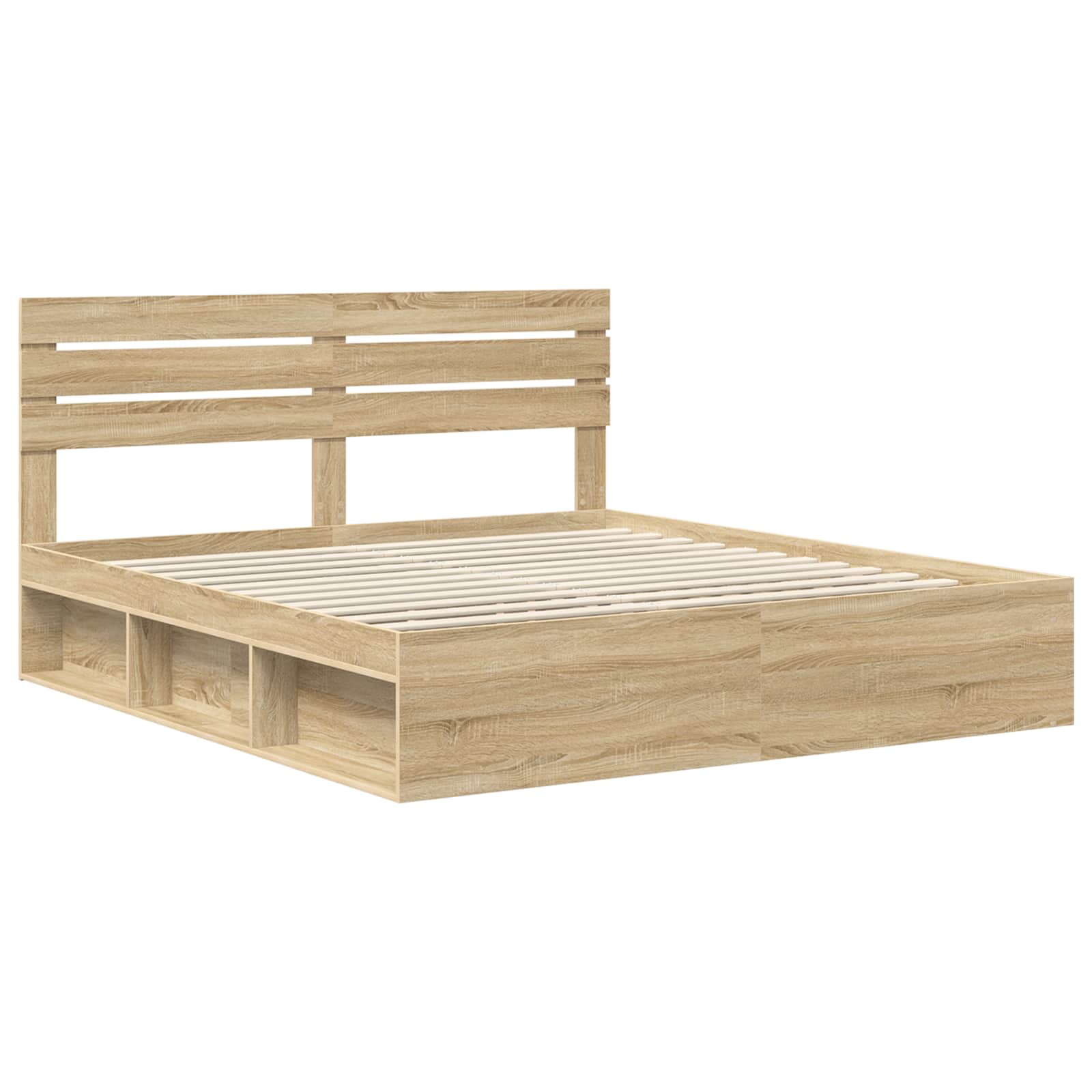 Cadre de lit avec tête de lit Sonoma 200 x 200 cm Pin massif - XIOS