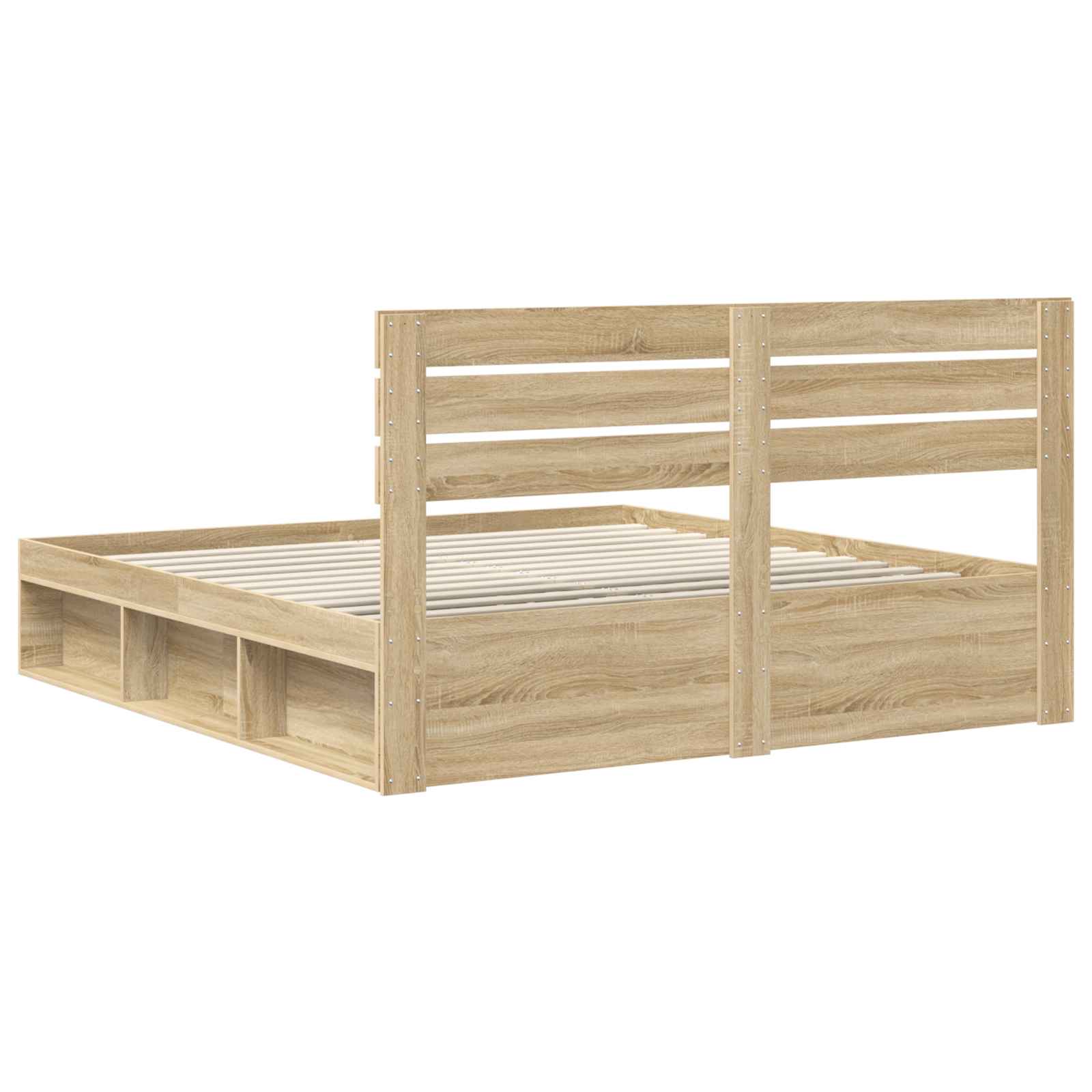 Cadre de lit avec tête de lit Sonoma 200 x 200 cm Pin massif - XIOS
