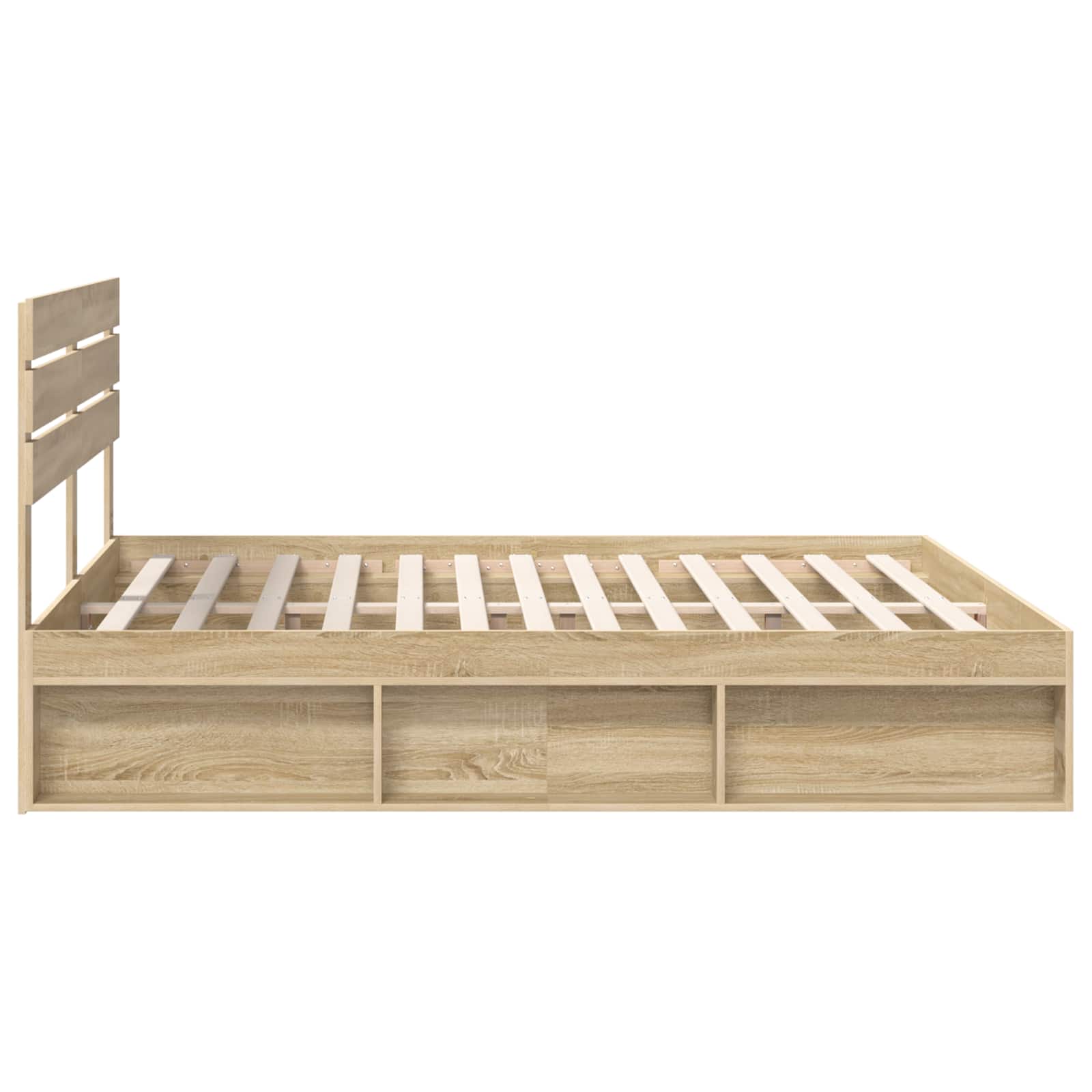 Cadre de lit avec tête de lit Sonoma 200 x 200 cm Pin massif