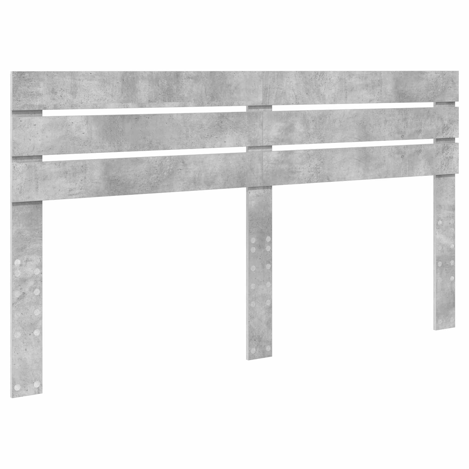 Cadre de lit avec tête de lit Béton 180 x 200 cm Pin massif - XIOS