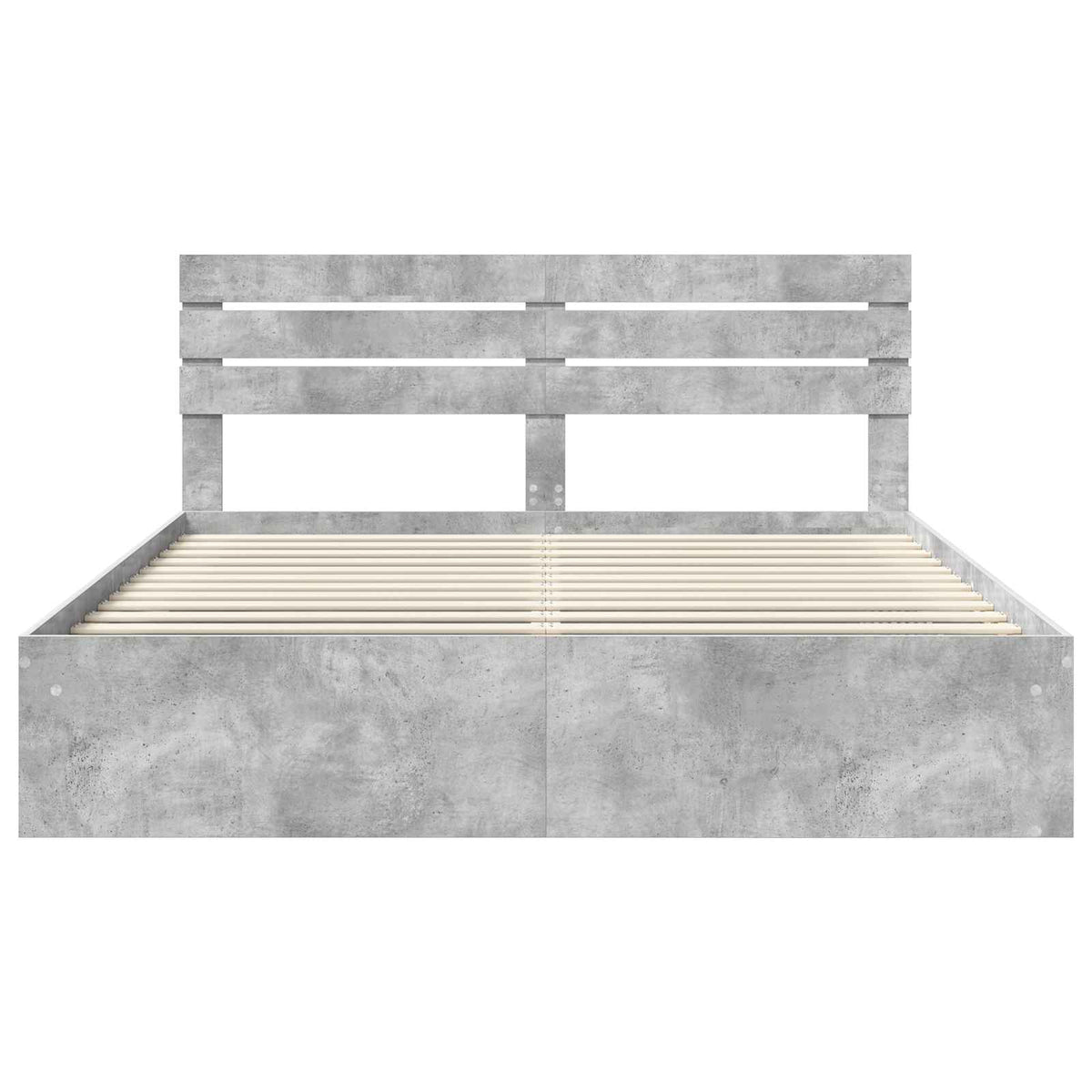 Cadre de lit Gris béton 180 x 200 cm Pin massif
