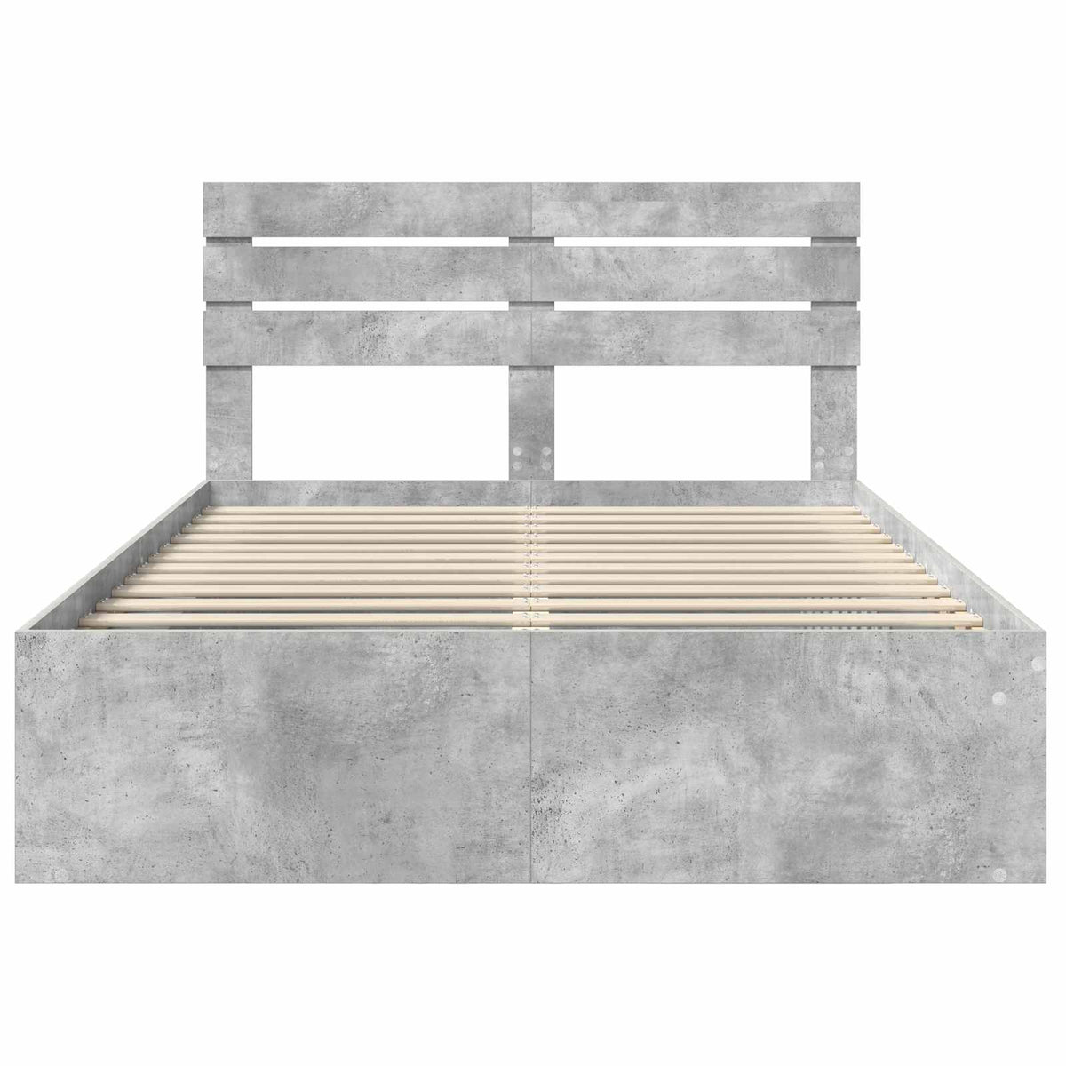 Cadre de lit Gris béton 150 x 200 cm Pin massif