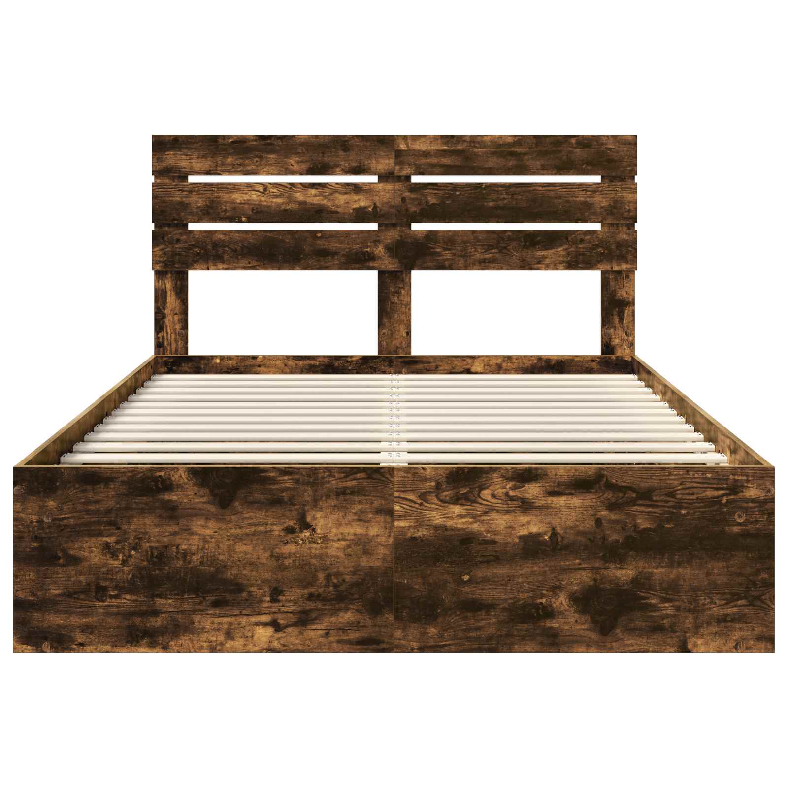 Cadre de lit Chêne fumé 150 x 200 cm Pin massif