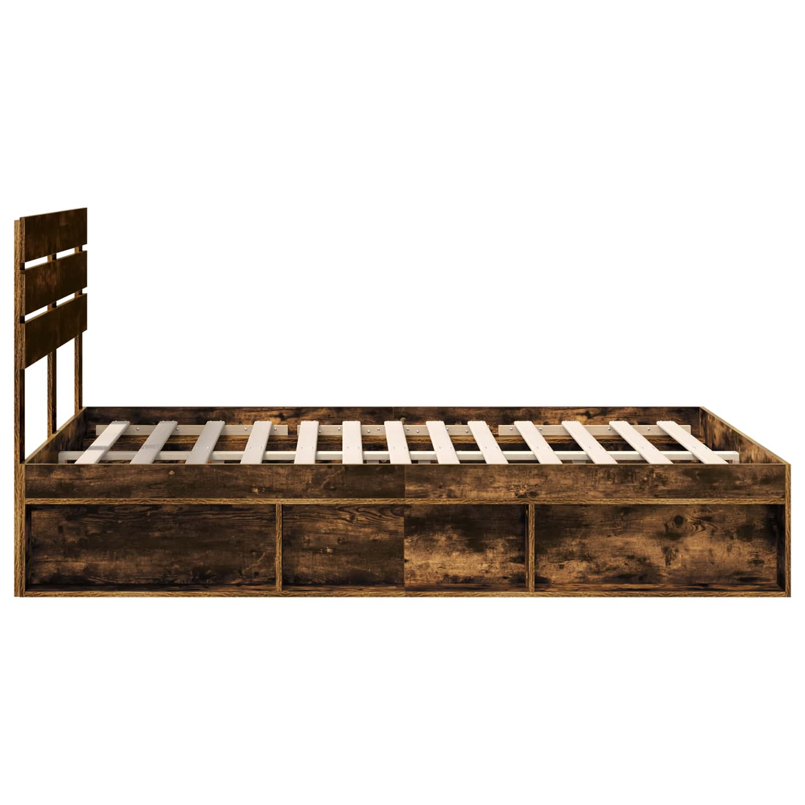 Cadre de lit Chêne fumé 150 x 200 cm Pin massif