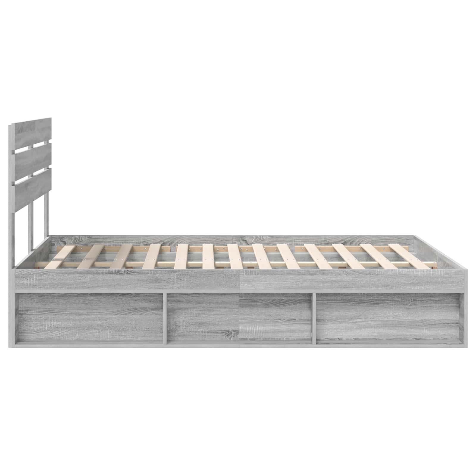 Cadre de lit Gris Sonoma 150 x 200 cm Pin massif - XIOS
