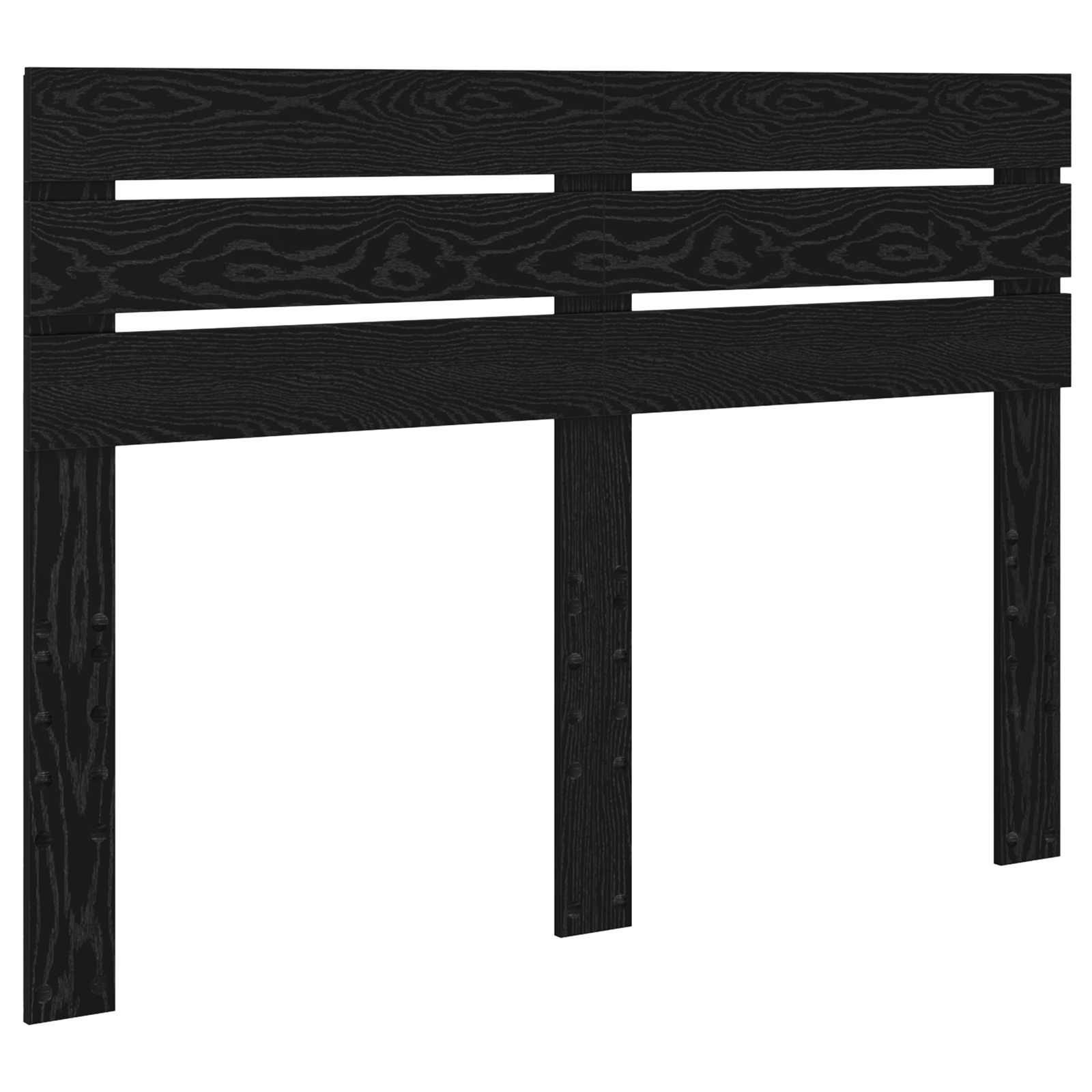 Cadre de lit avec tête de lit Noir 140 x 190 cm Pin massif - XIOS