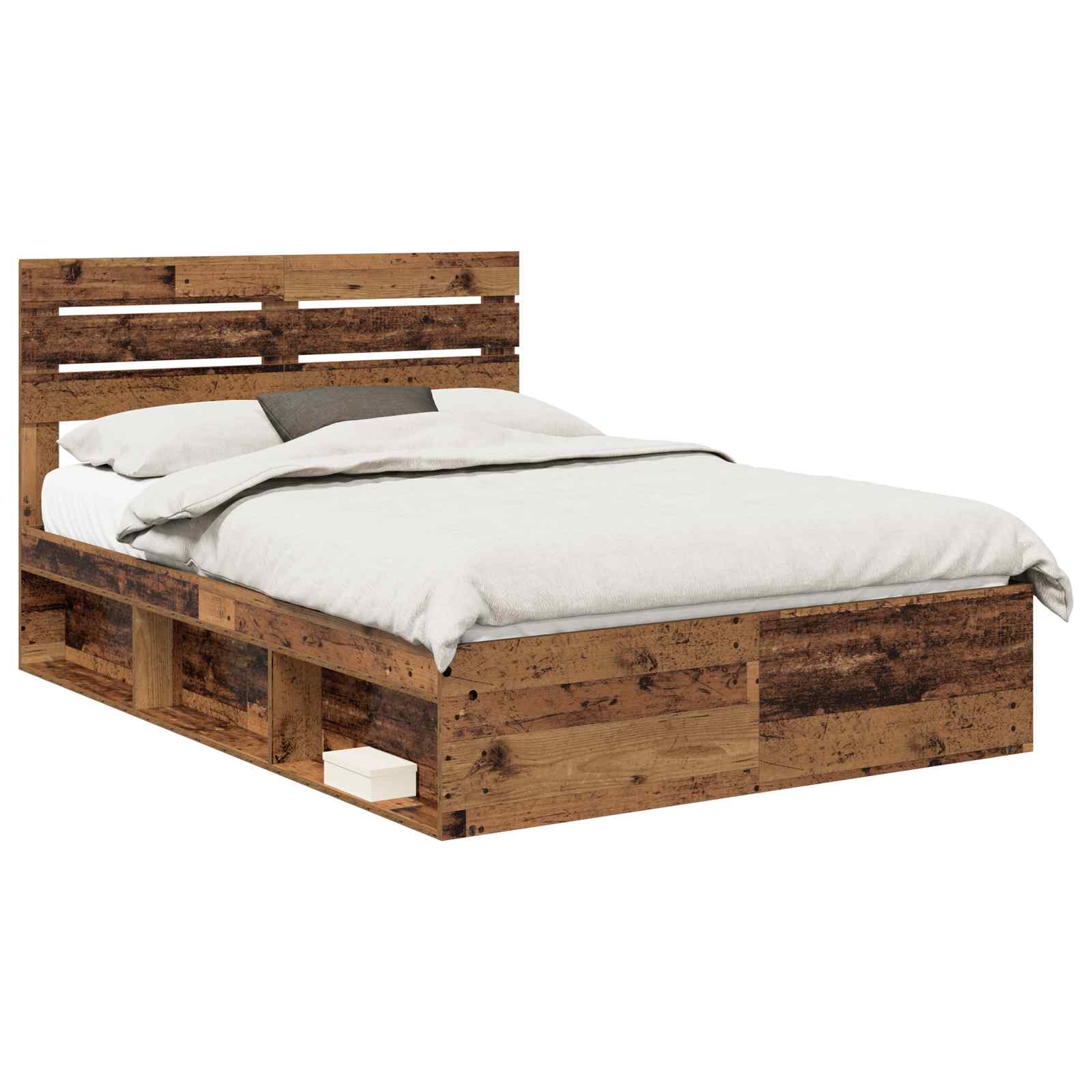 Cadre de lit Bois ancien 140 x 190 cm Pin massif