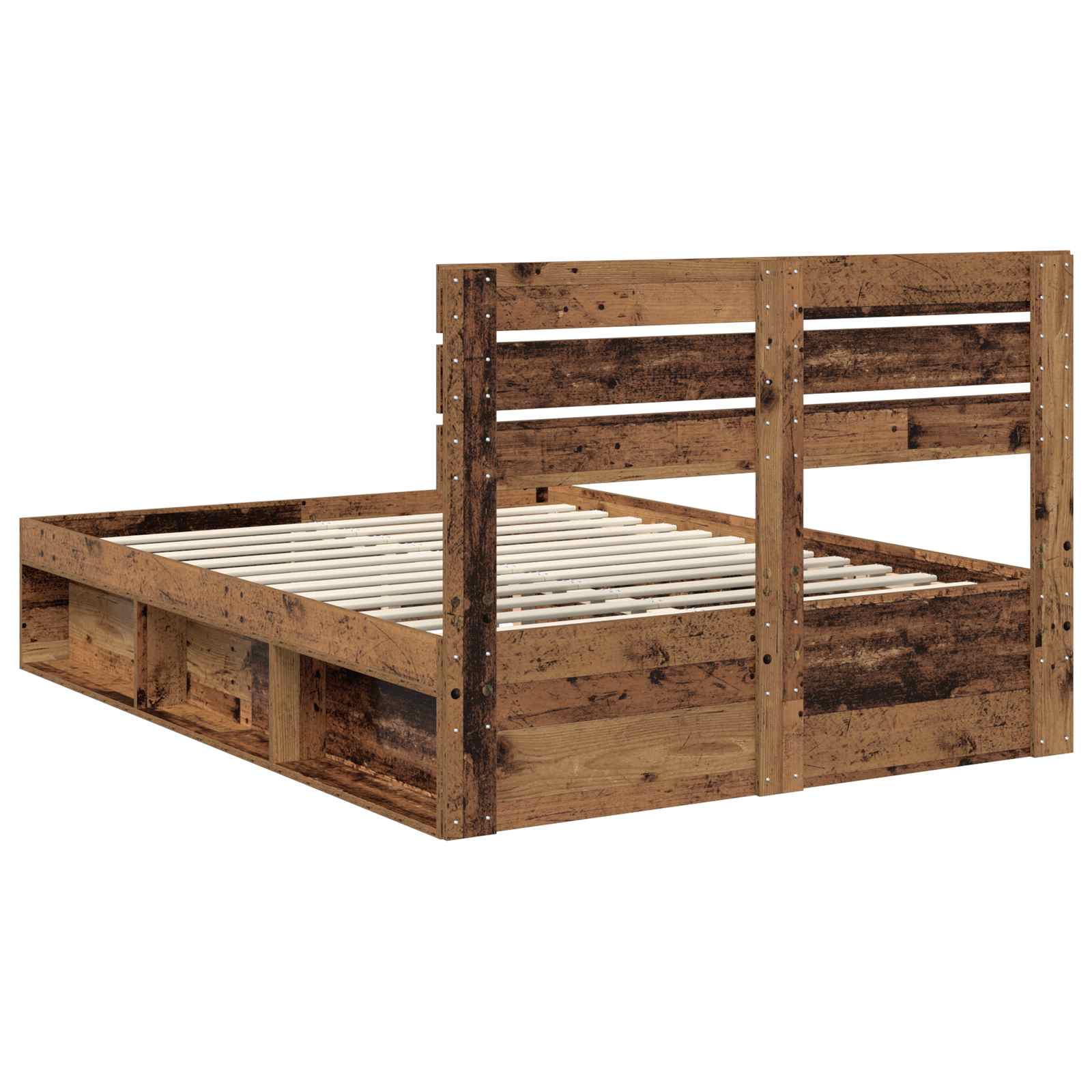 Cadre de lit Bois ancien 140 x 190 cm Pin massif