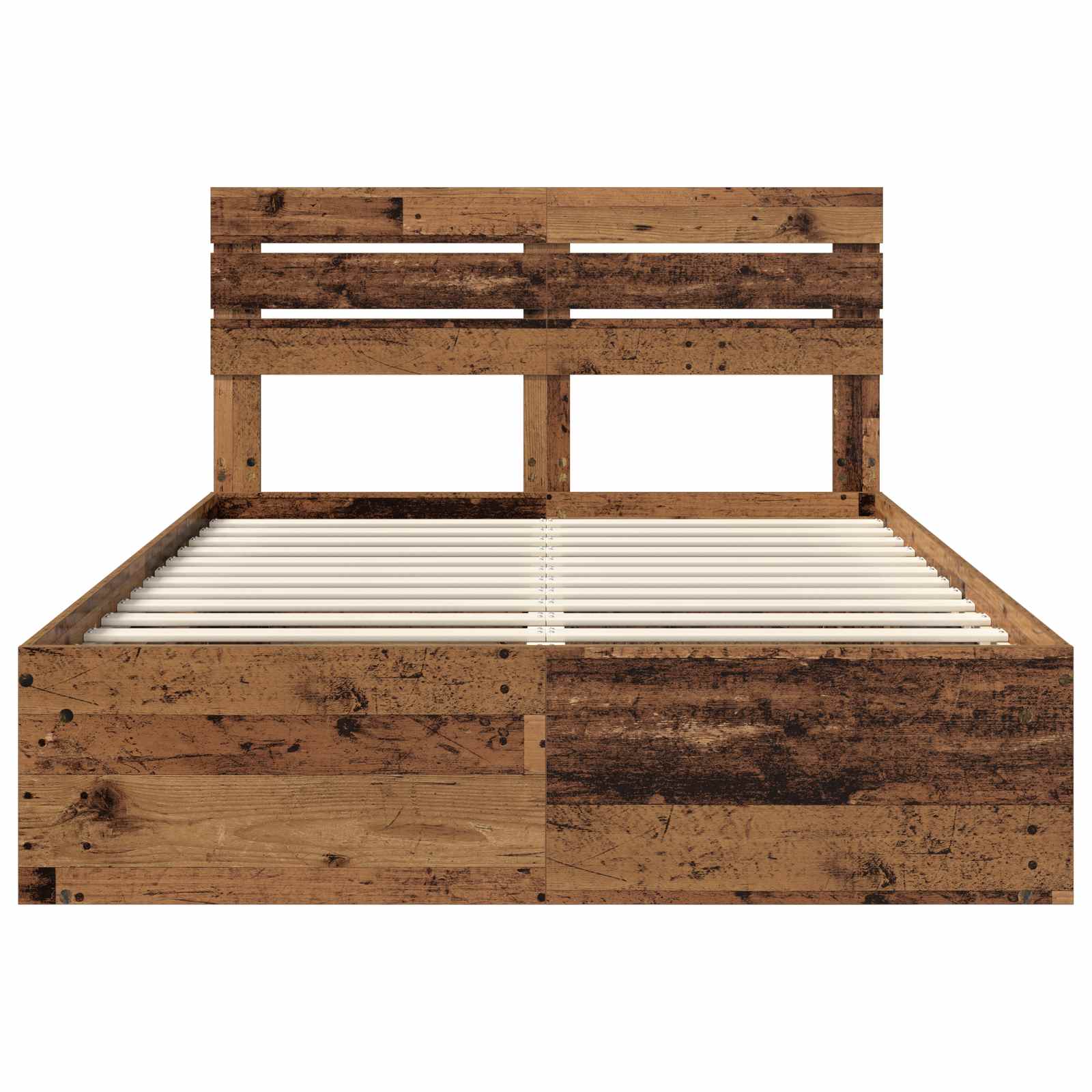 Cadre de lit Bois ancien 140 x 190 cm Pin massif