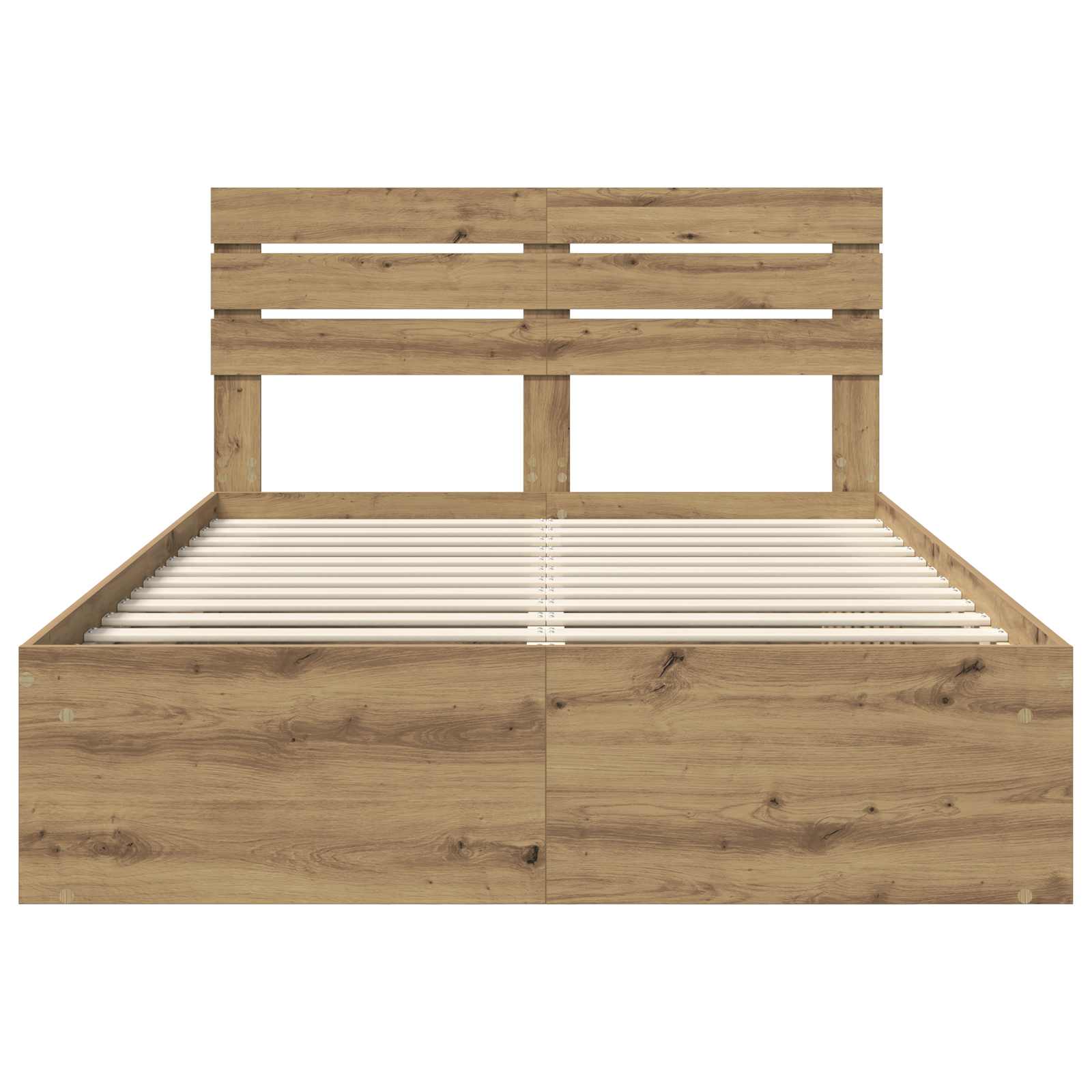 Cadre de lit Chêne artisan 140 x 190 cm Pin massif - XIOS