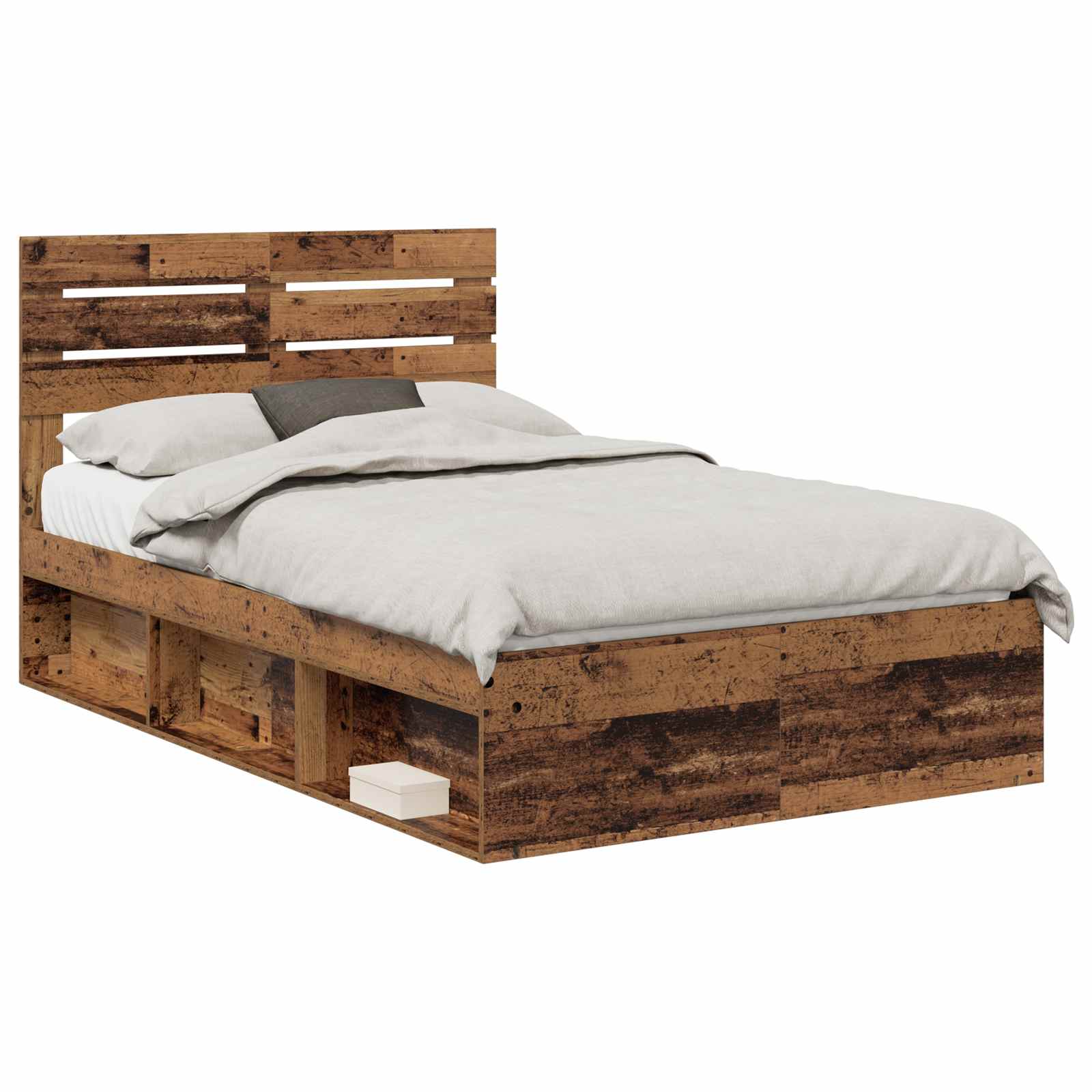 Cadre de lit Bois ancien 135 x 190 cm Pin massif - XIOS