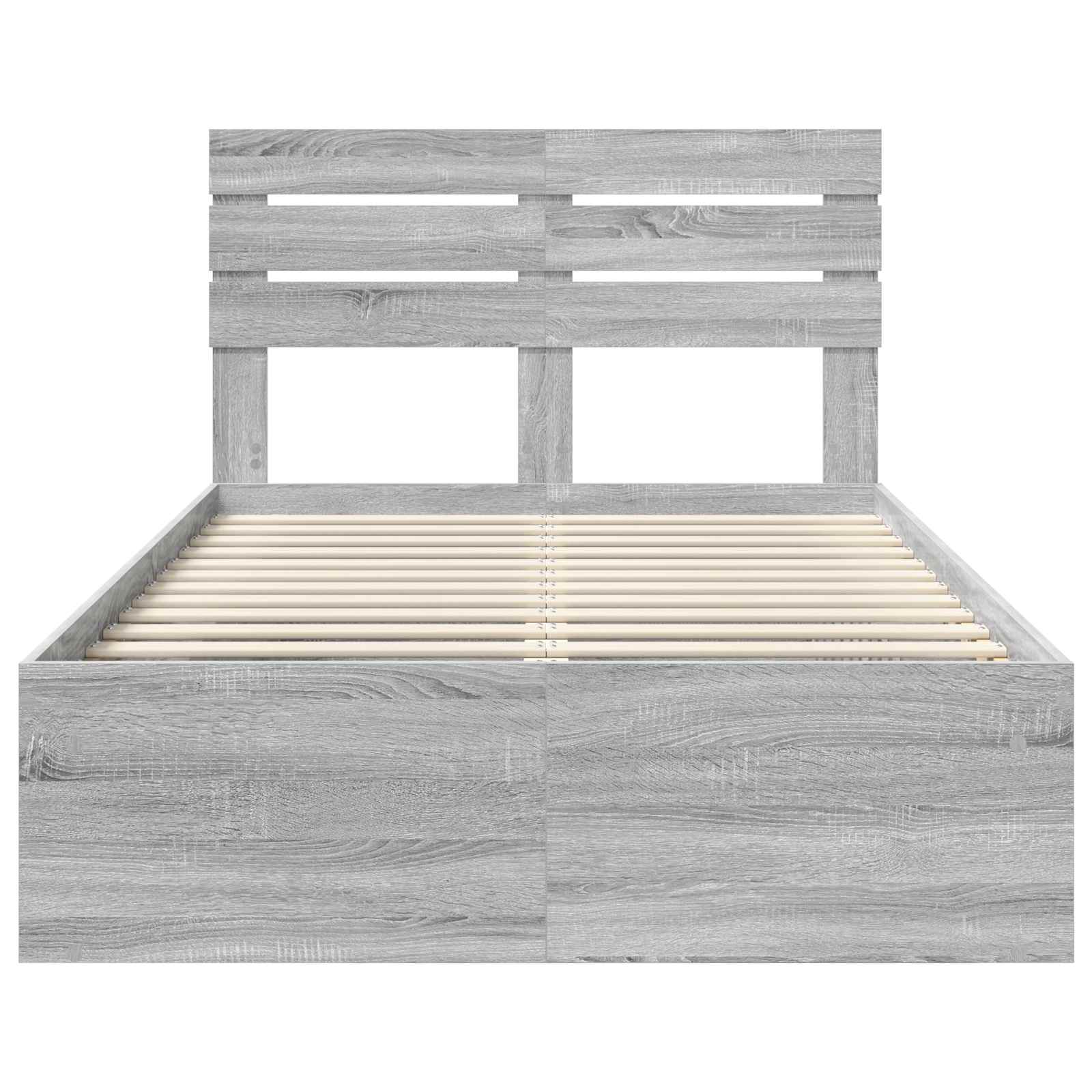 Cadre de lit Gris Sonoma 120 x 200 cm Pin massif - XIOS