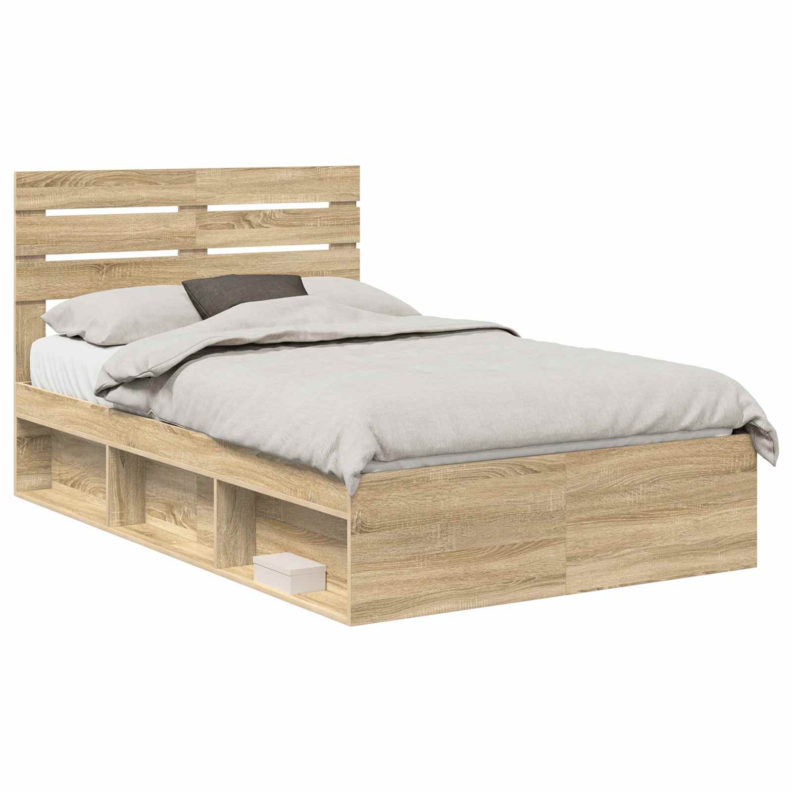 Cadre de lit avec tête de lit Sonoma 120 x 190 cm Pin massif - XIOS
