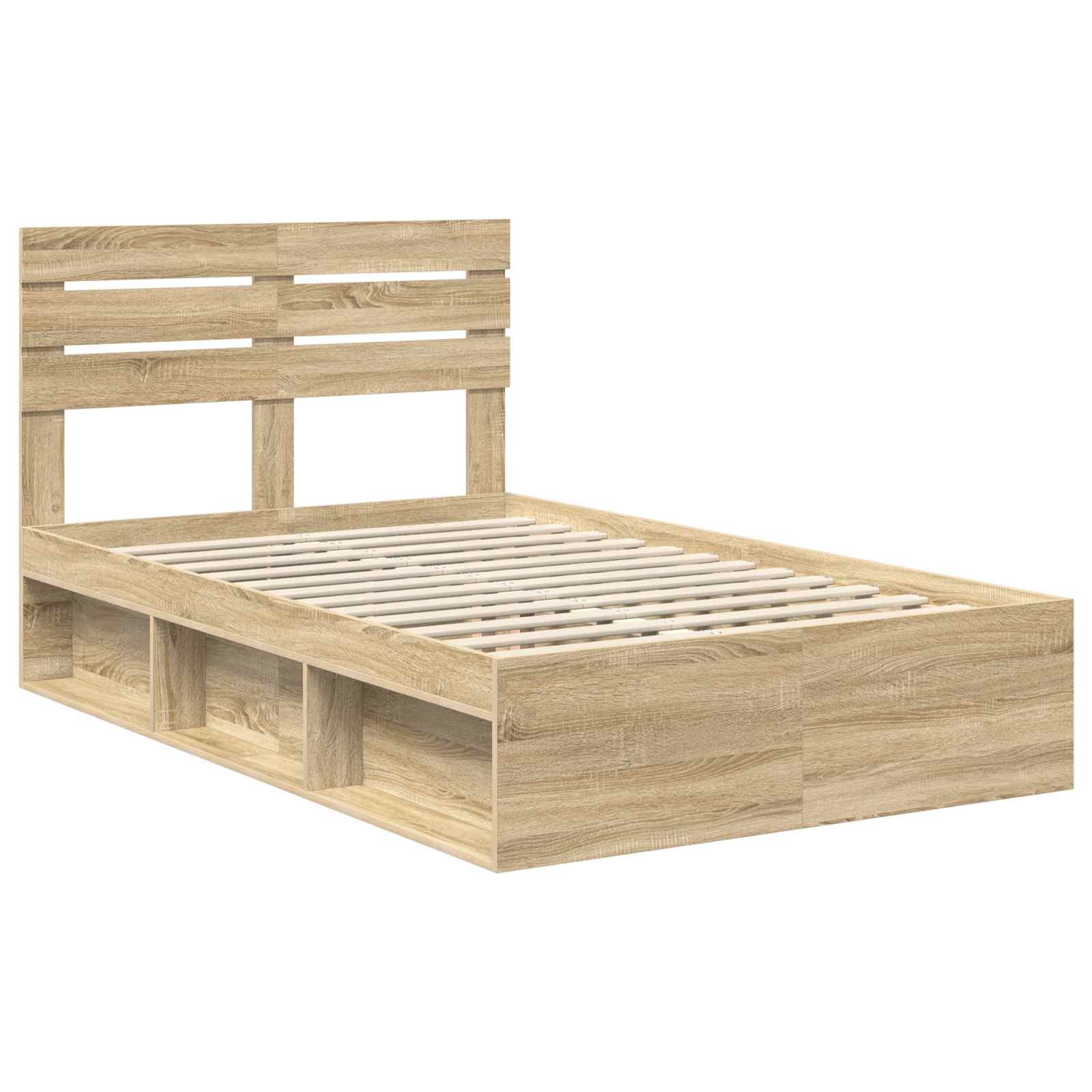 Cadre de lit avec tête de lit Sonoma 120 x 190 cm Pin massif - XIOS
