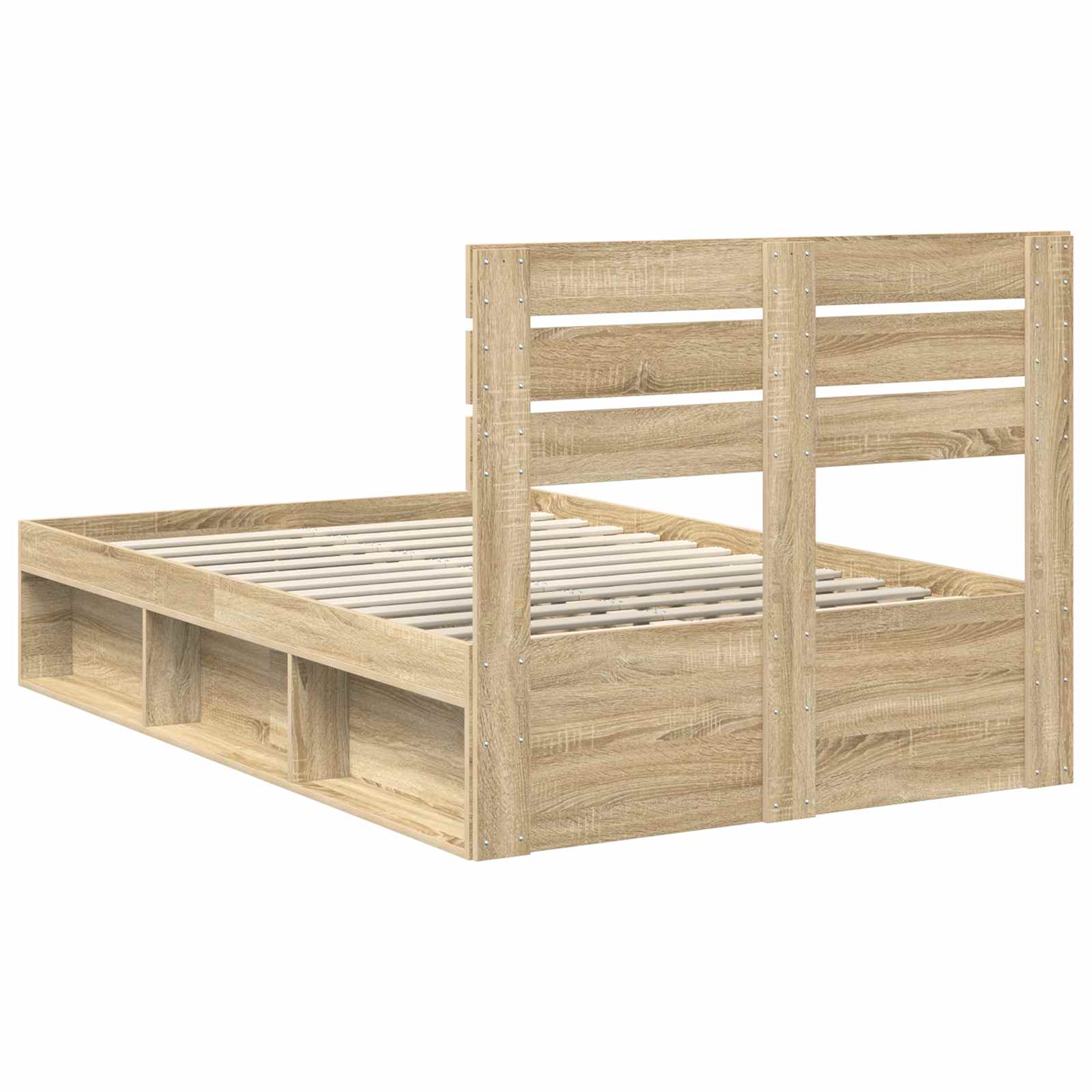 Cadre de lit avec tête de lit Sonoma 120 x 190 cm Pin massif - XIOS