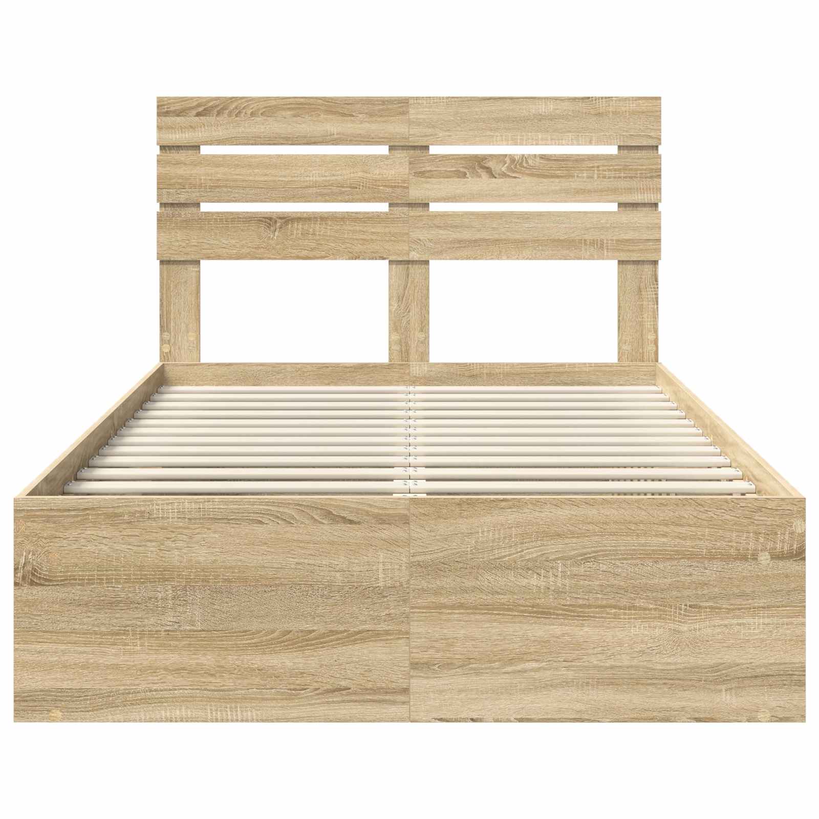 Cadre de lit avec tête de lit Sonoma 120 x 190 cm Pin massif - XIOS