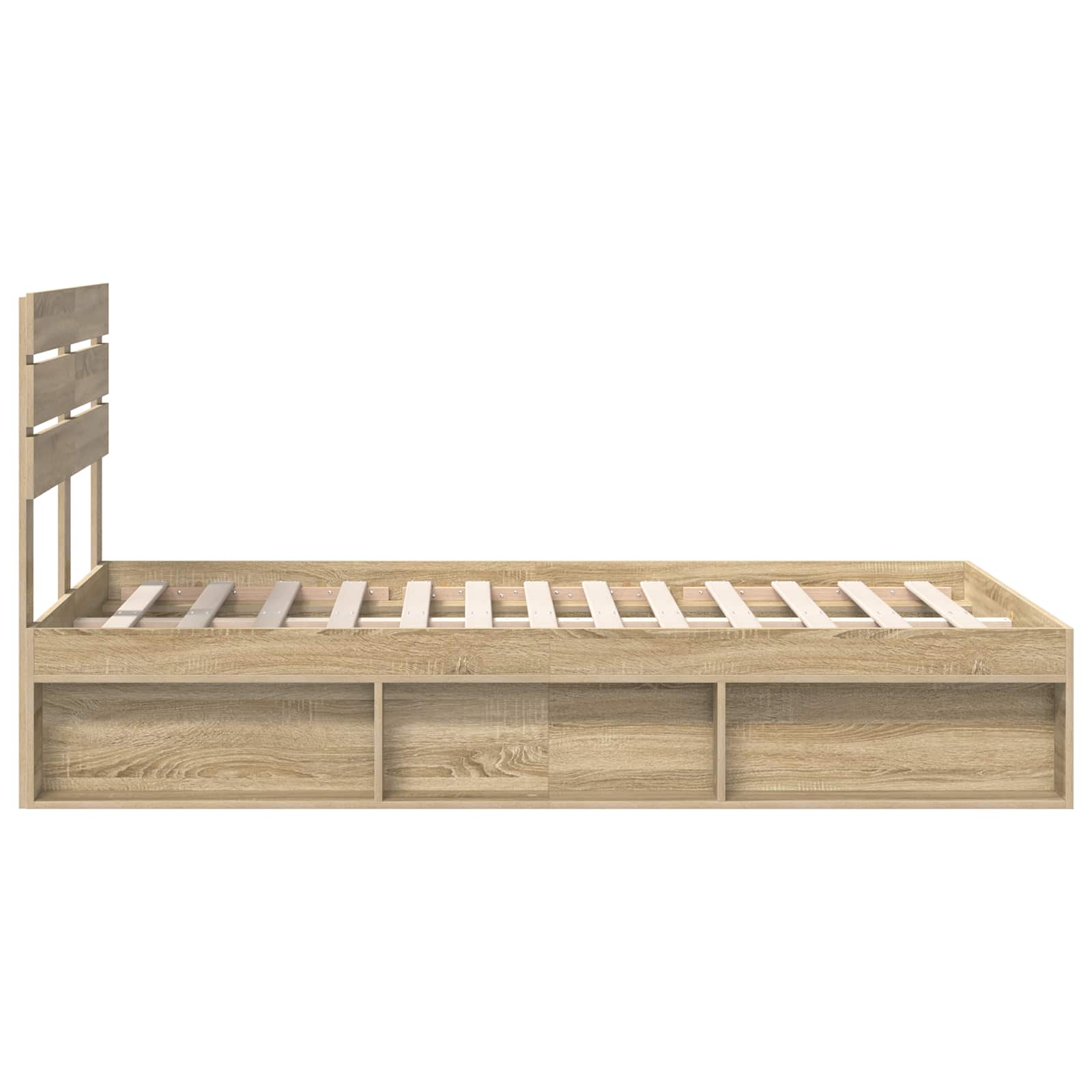 Cadre de lit avec tête de lit Sonoma 120 x 190 cm Pin massif - XIOS
