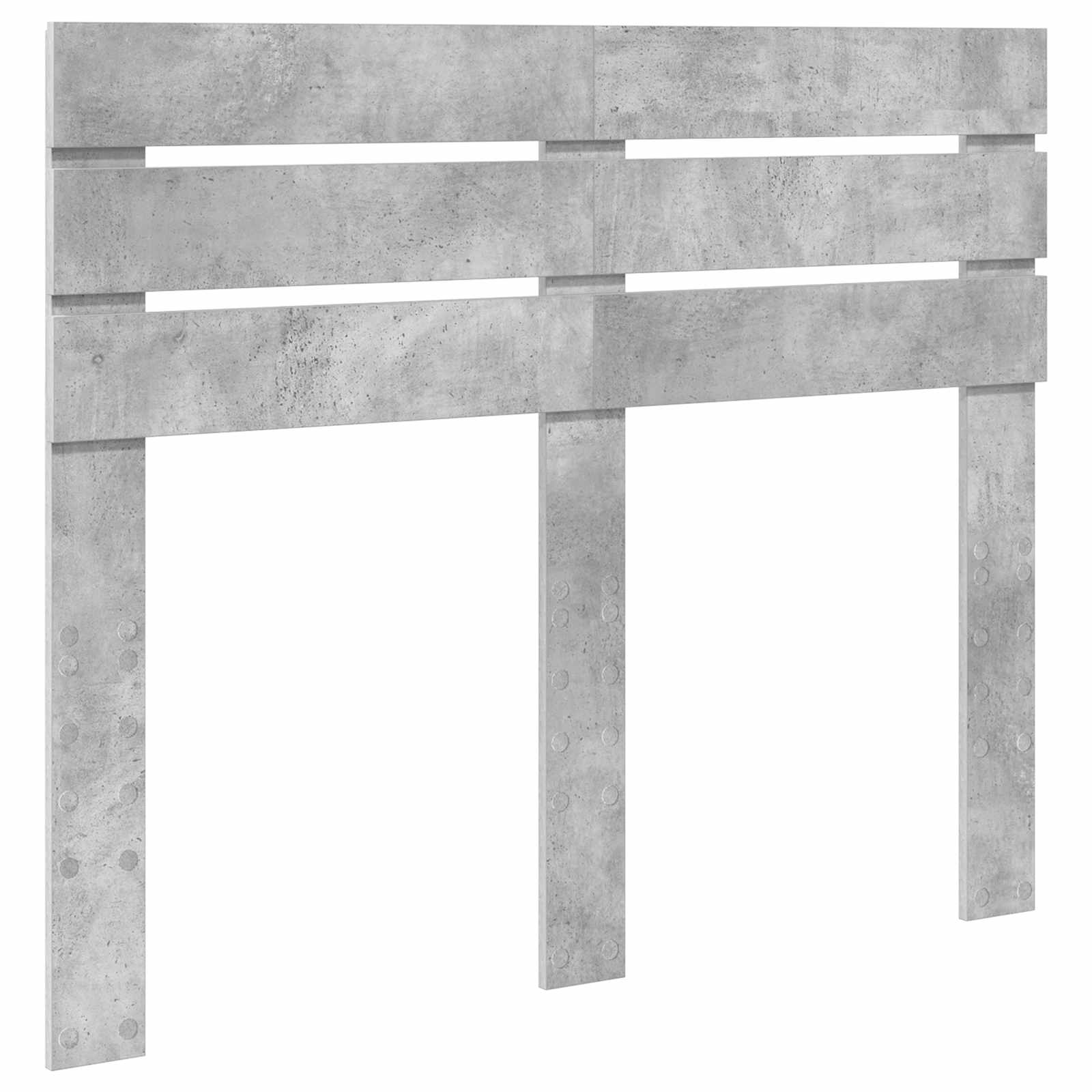 Cadre de lit avec tête de lit Béton 120 x 190 cm Pin massif - XIOS