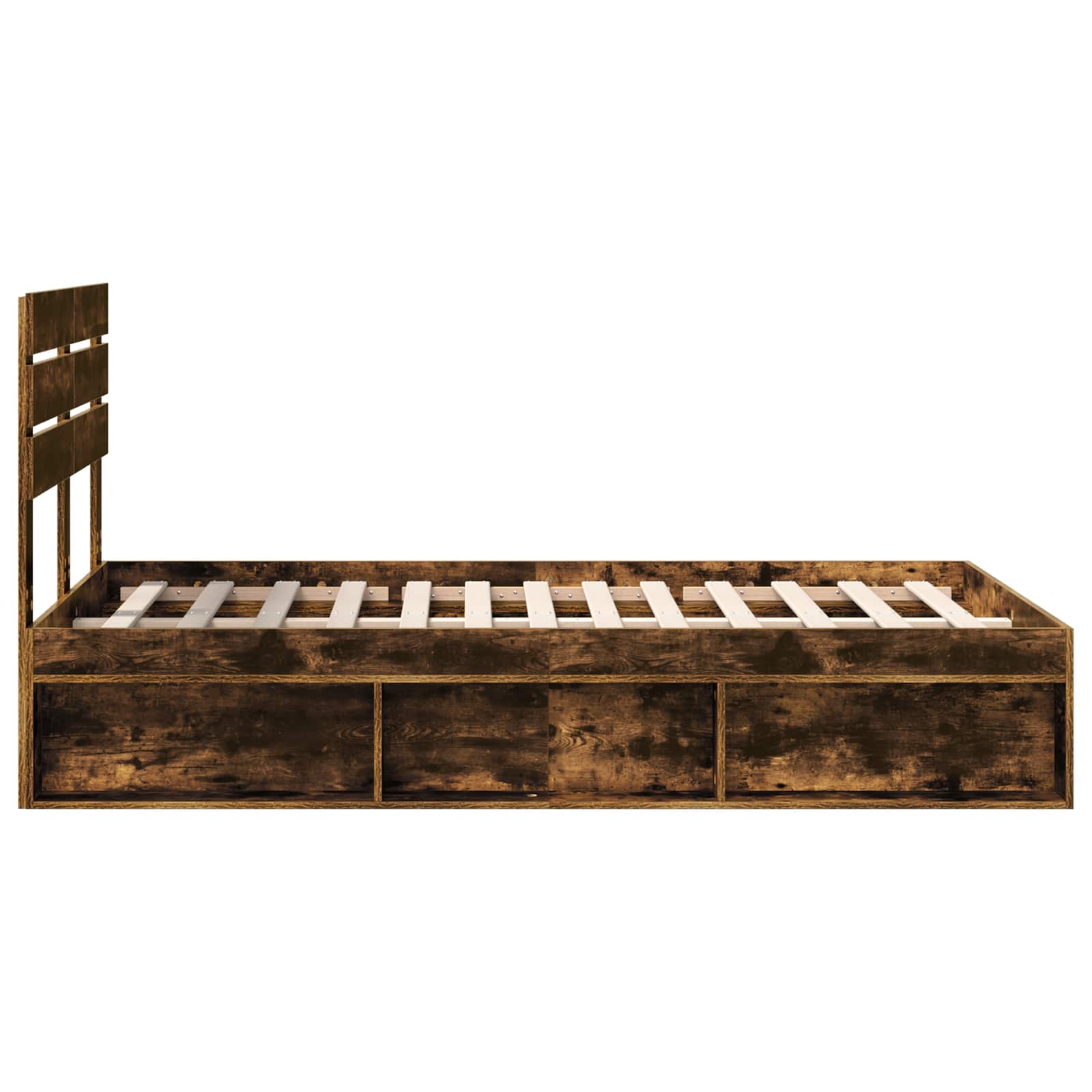 Cadre de lit Chêne fumé 120 x 190 cm Pin massif