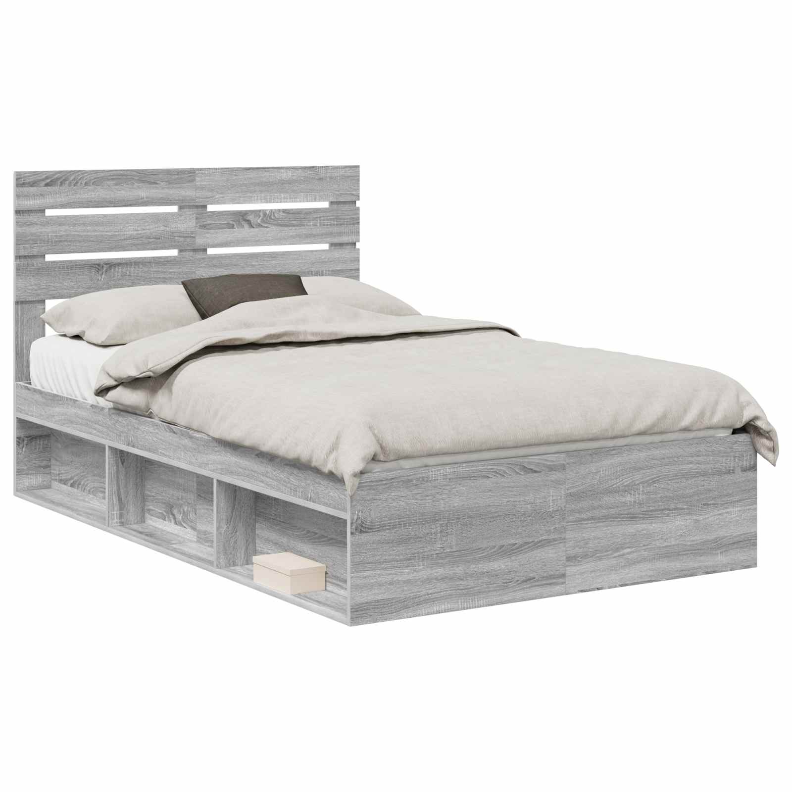 Cadre de lit Gris Sonoma 120 x 190 cm Pin massif - XIOS