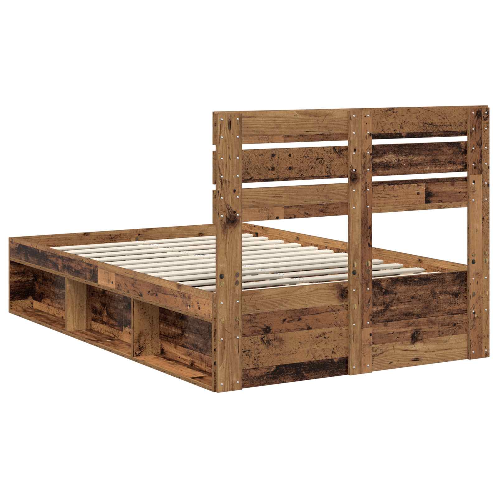 Cadre de lit Bois ancien 120 x 190 cm Pin massif - XIOS