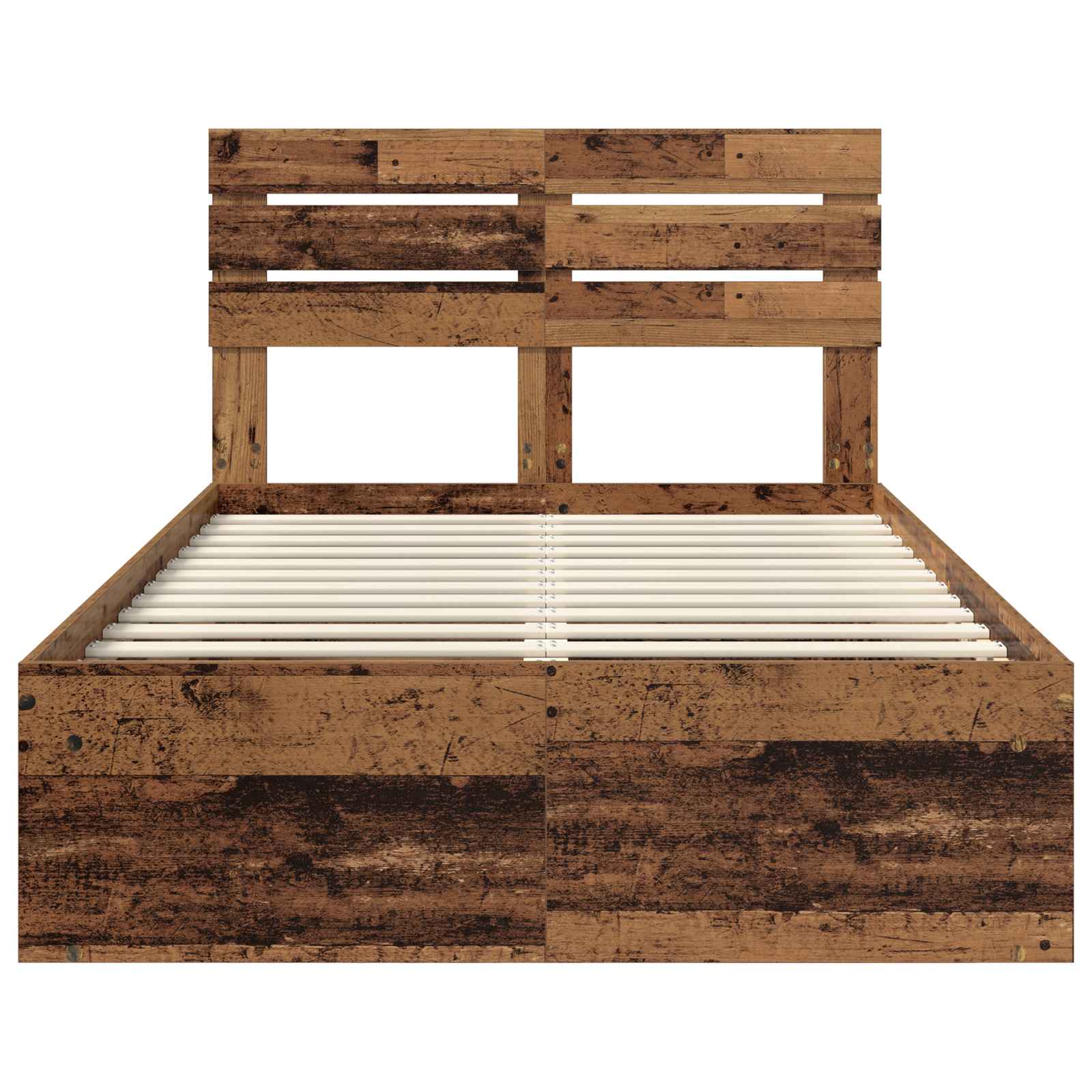Cadre de lit Bois ancien 120 x 190 cm Pin massif - XIOS