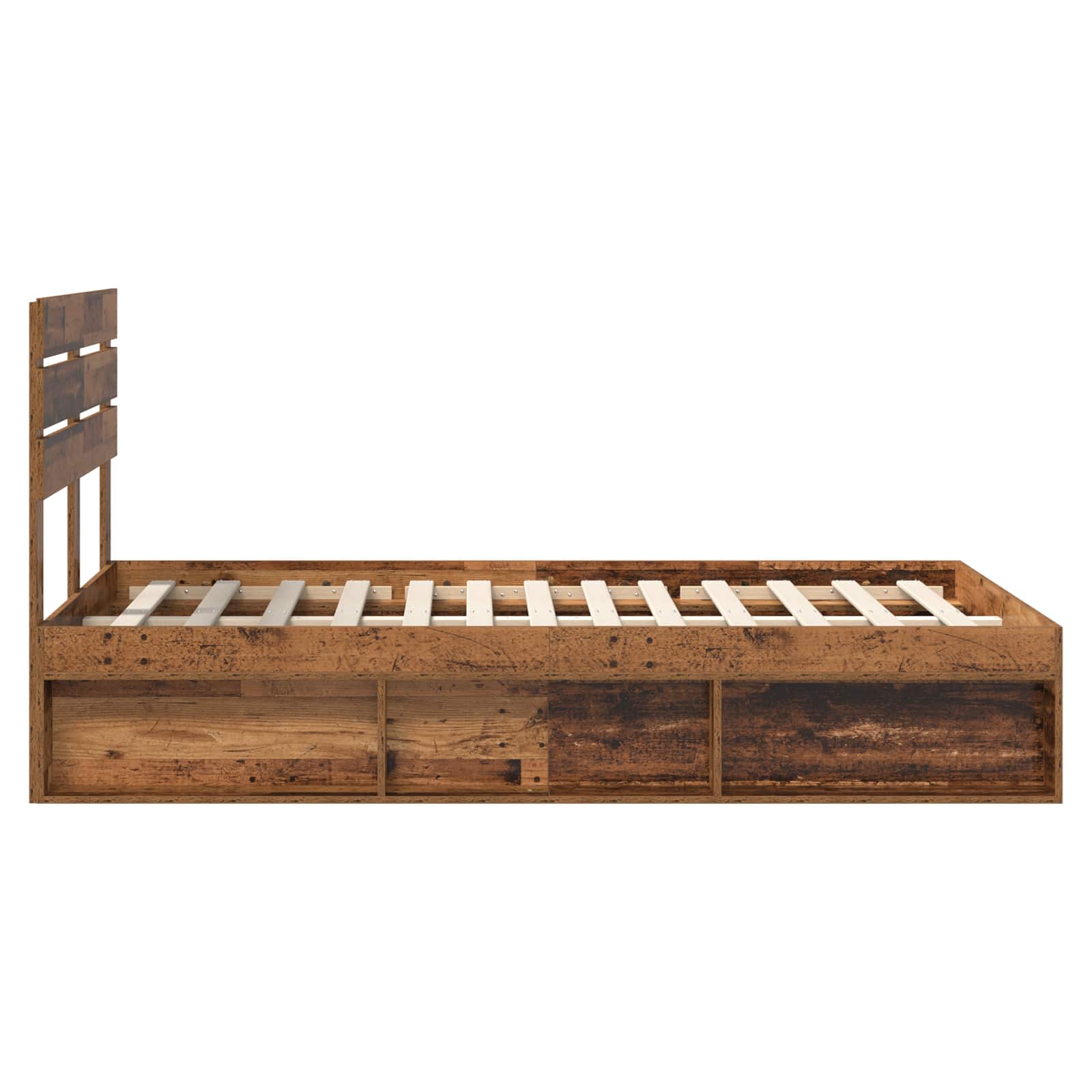 Cadre de lit Bois ancien 120 x 190 cm Pin massif - XIOS