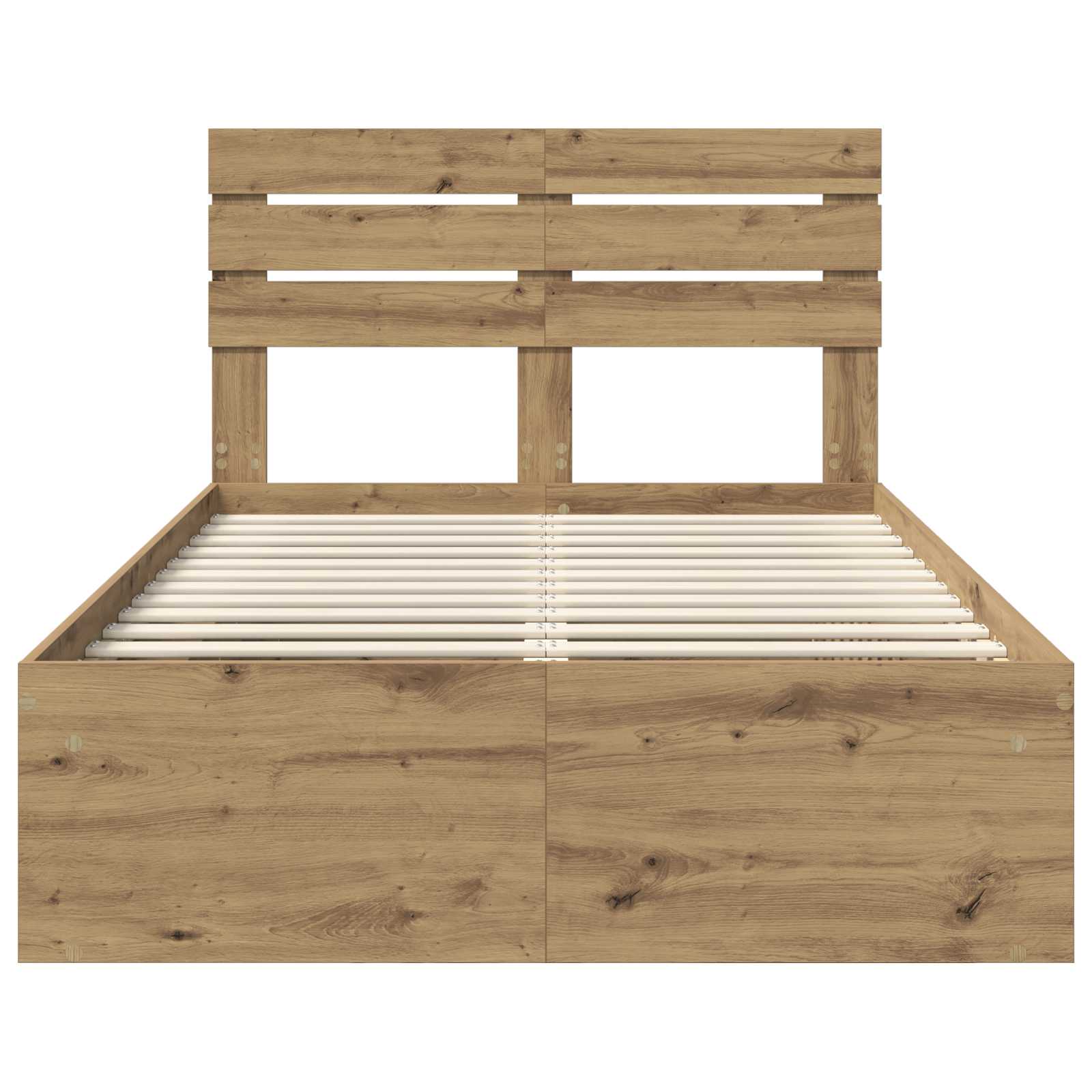 Cadre de lit Chêne artisan 120 x 190 cm Pin massif - XIOS