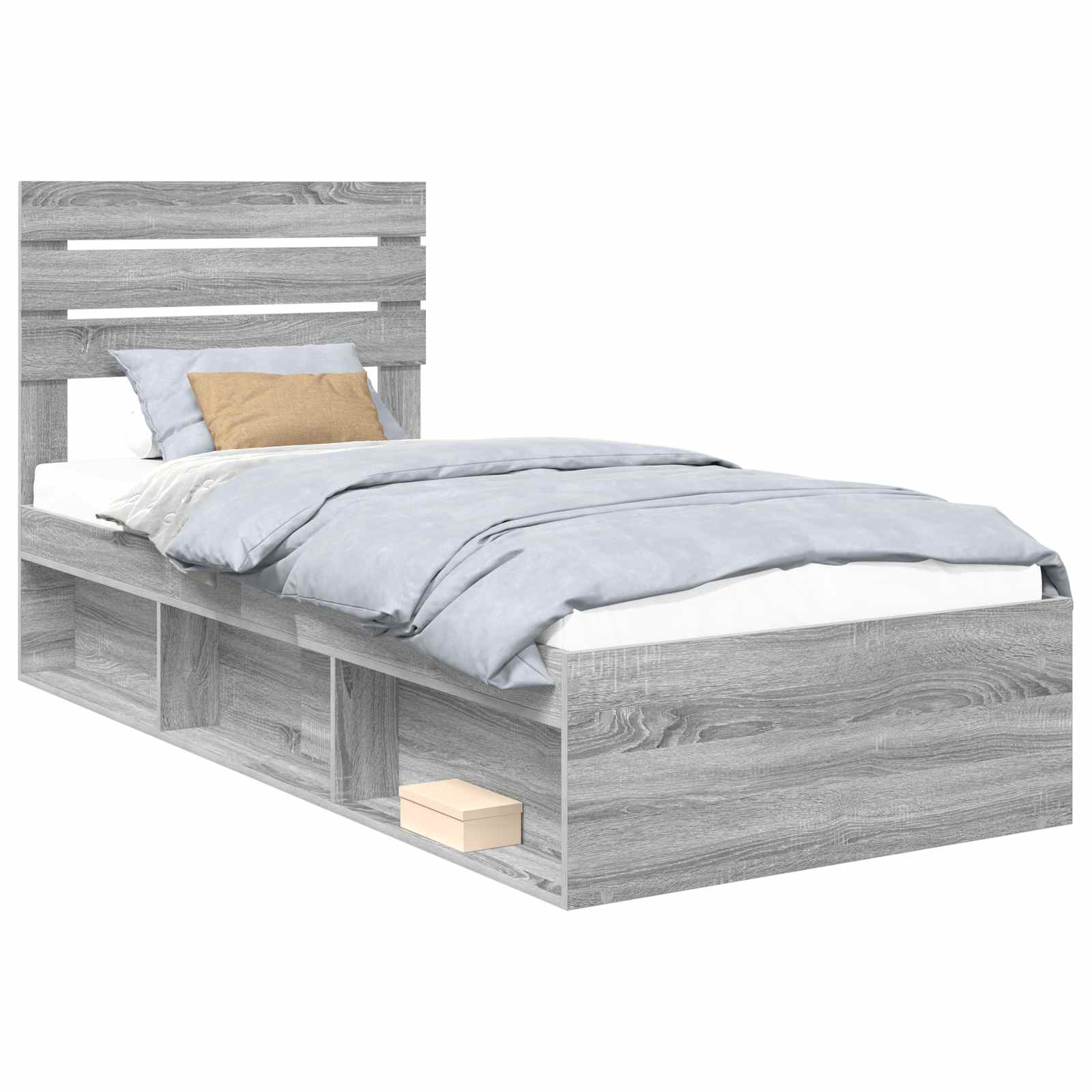 Cadre de lit Gris Sonoma 90 x 200 cm Pin massif - XIOS