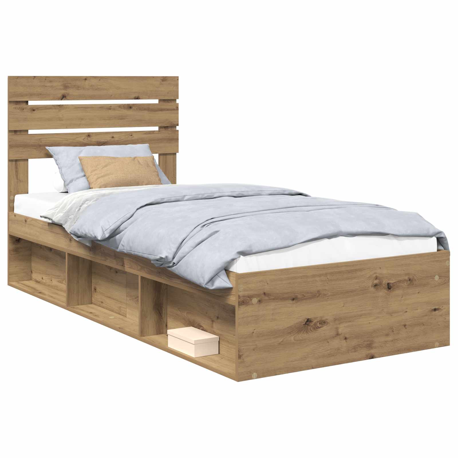 Cadre de lit Chêne artisan 90 x 200 cm Pin massif - XIOS