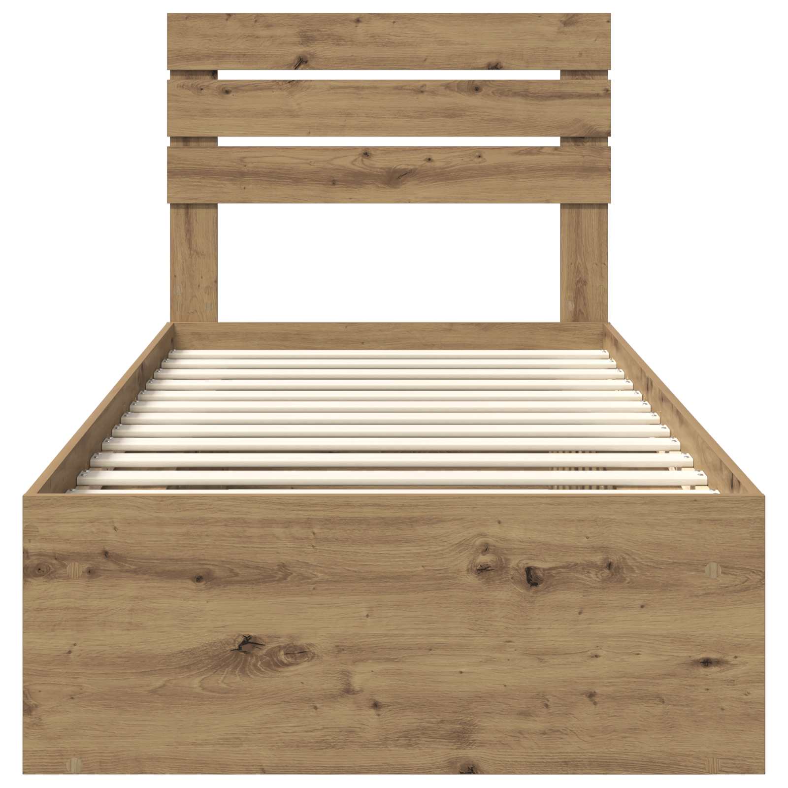Cadre de lit Chêne artisan 90 x 200 cm Pin massif - XIOS