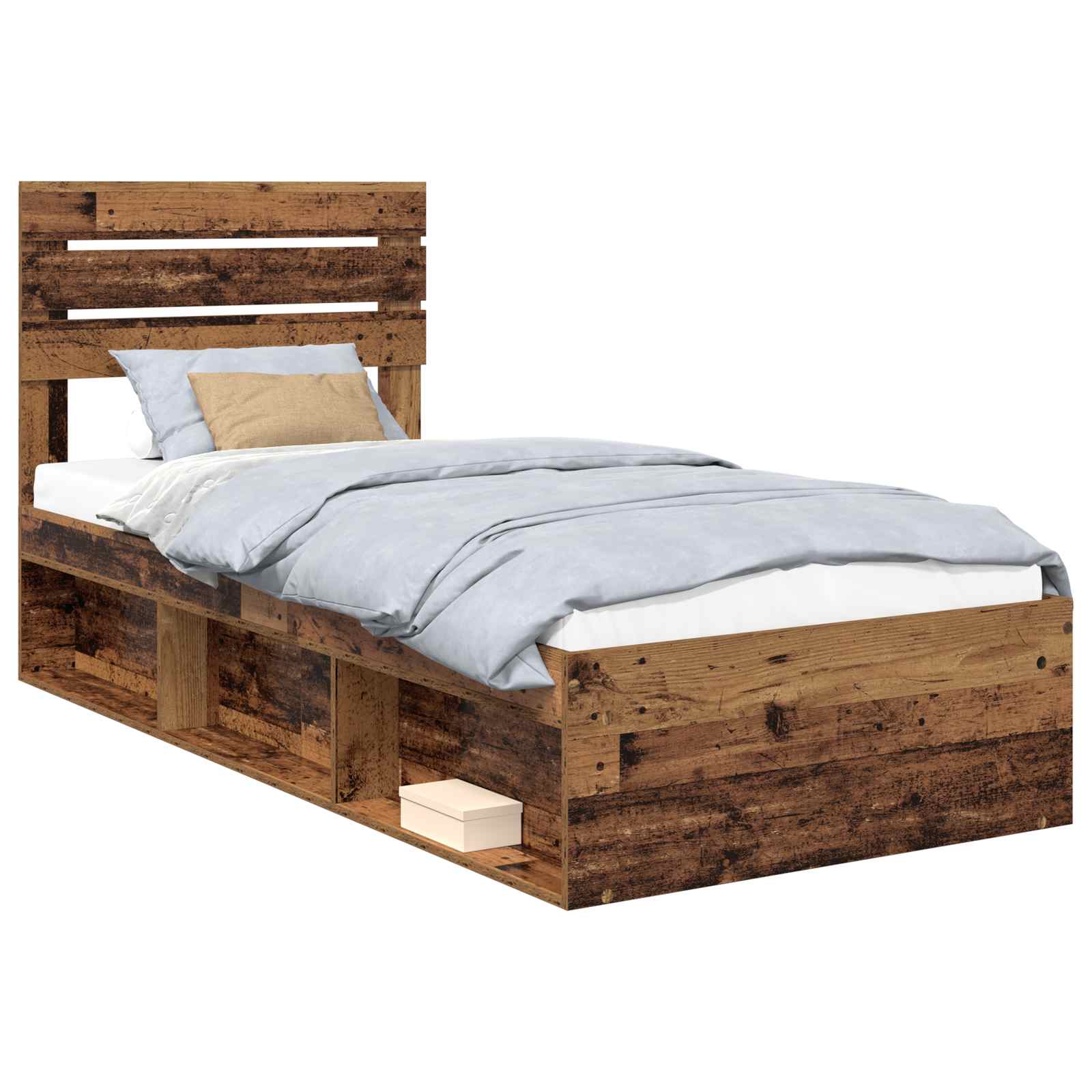 Cadre de lit Bois ancien 90 x 190 cm Pin massif - XIOS