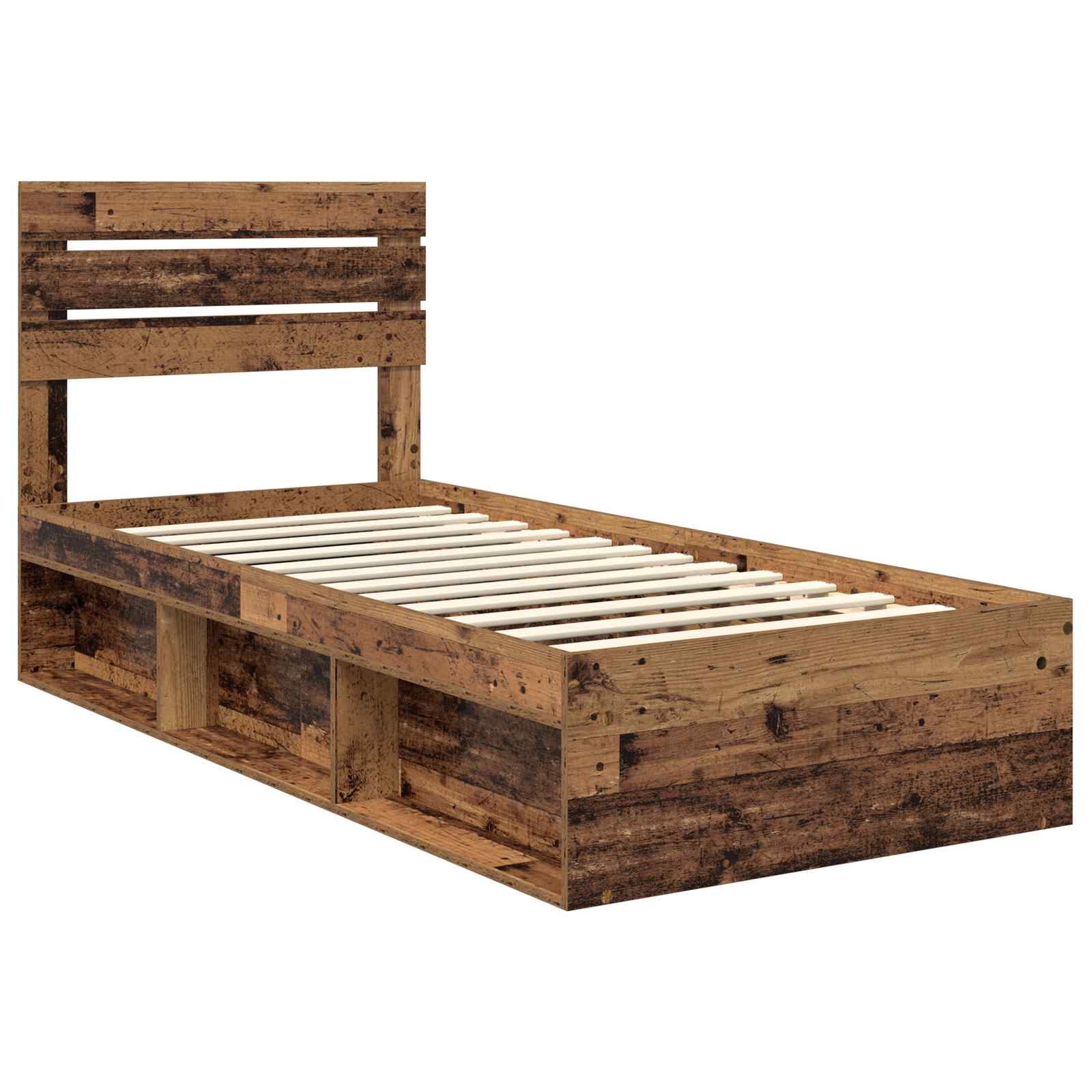 Cadre de lit Bois ancien 90 x 190 cm Pin massif - XIOS