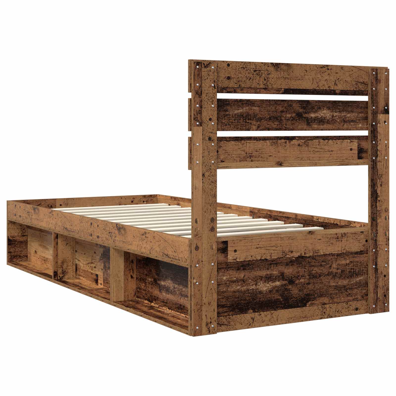 Cadre de lit Bois ancien 90 x 190 cm Pin massif - XIOS