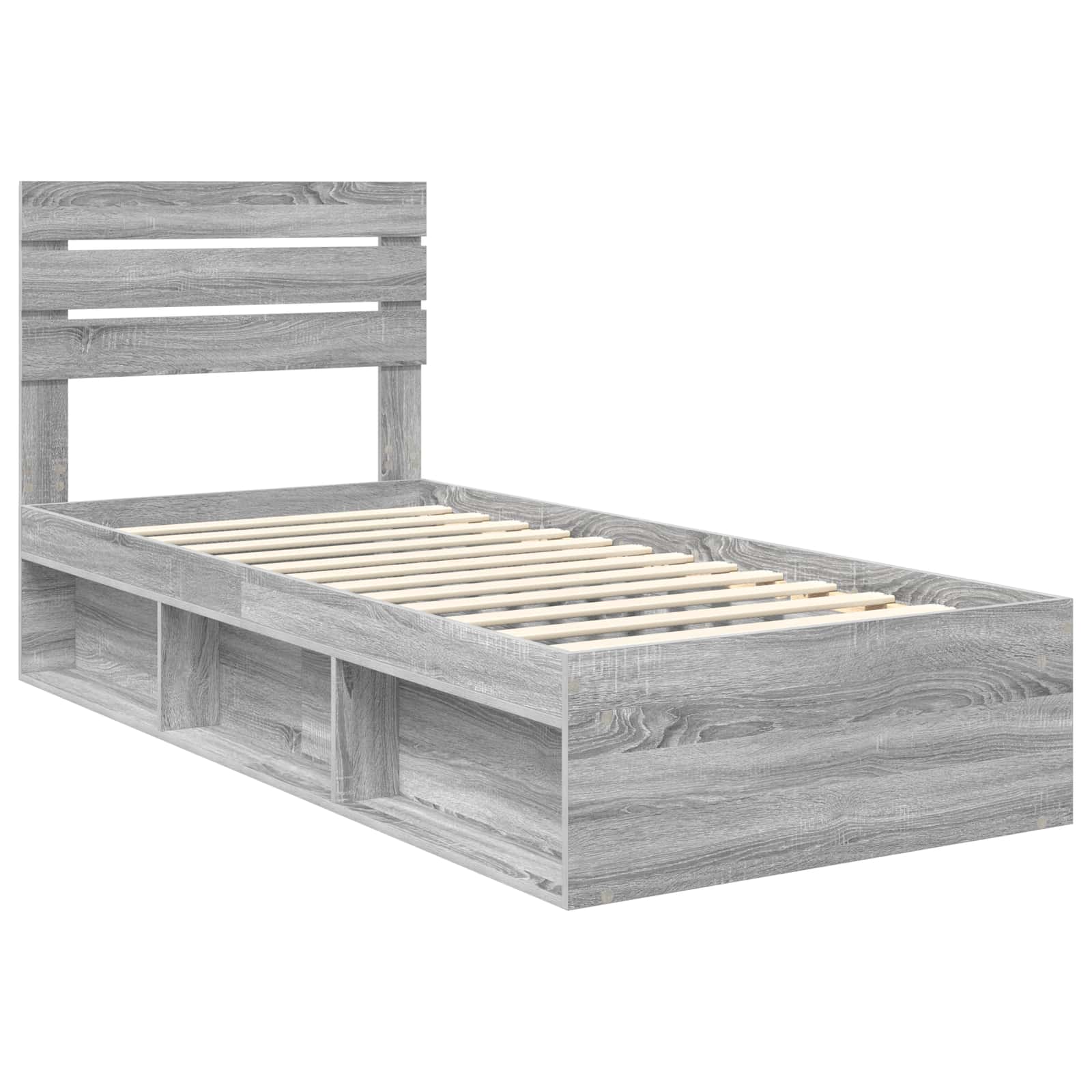 Cadre de lit Gris Sonoma 75 x 190 cm Pin massif - XIOS