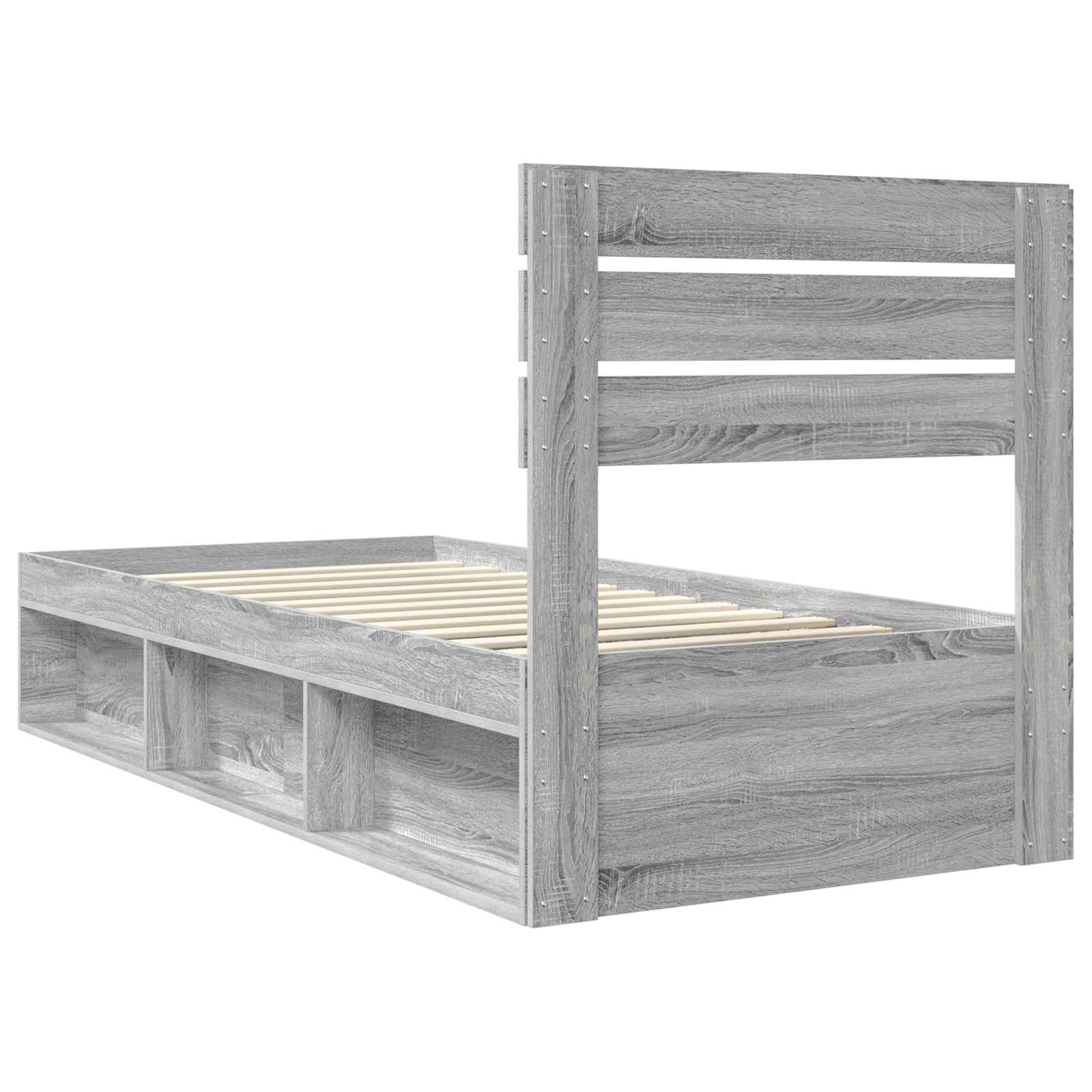 Cadre de lit Gris Sonoma 75 x 190 cm Pin massif - XIOS