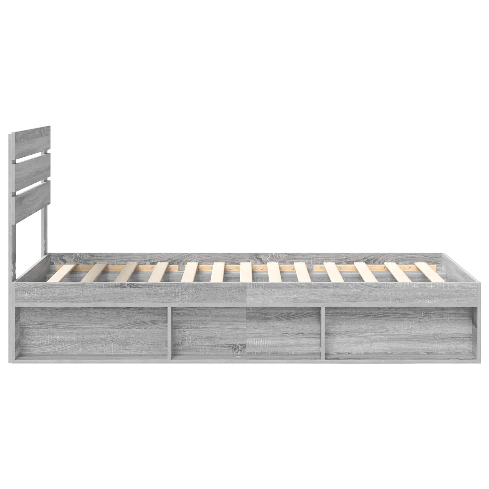 Cadre de lit Gris Sonoma 75 x 190 cm Pin massif - XIOS