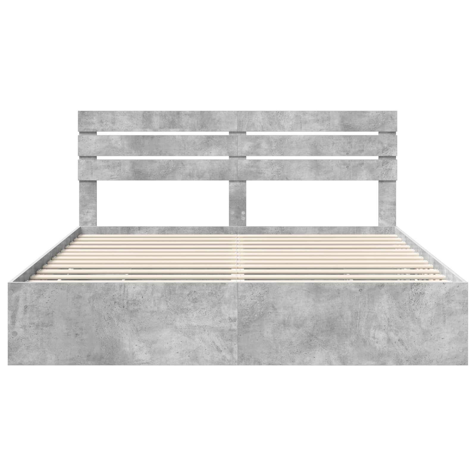 Cadre de lit Gris béton 200 x 200 cm Bois Ingénierie - XIOS