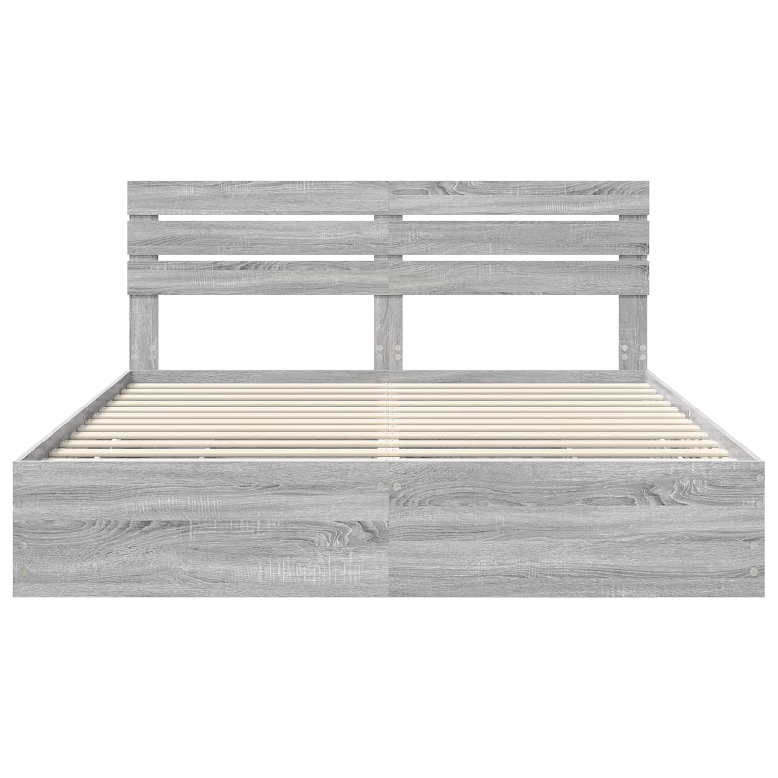 Cadre de lit Gris Sonoma 200 x 200 cm Bois Ingénierie - XIOS