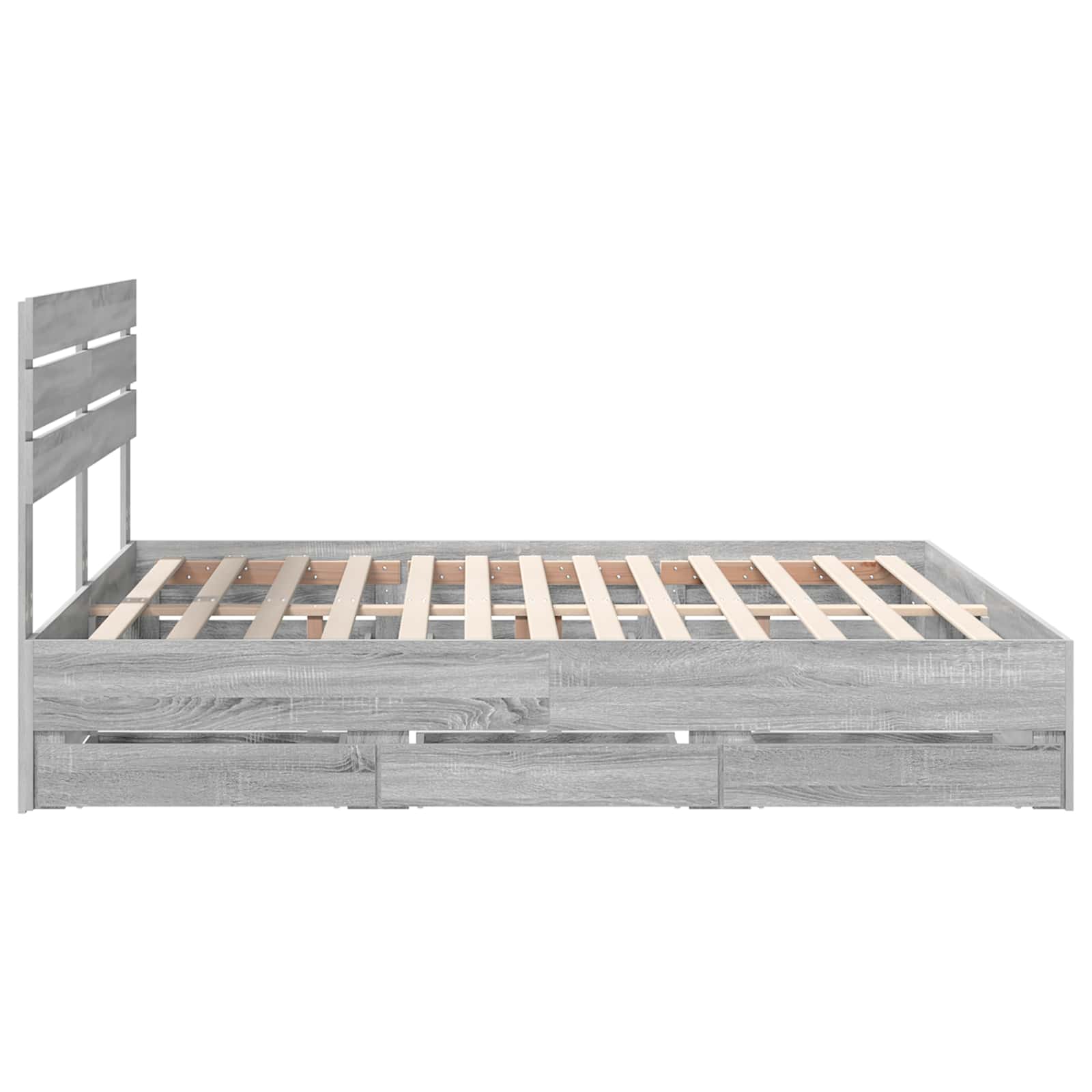 Cadre de lit Gris Sonoma 200 x 200 cm Bois Ingénierie - XIOS