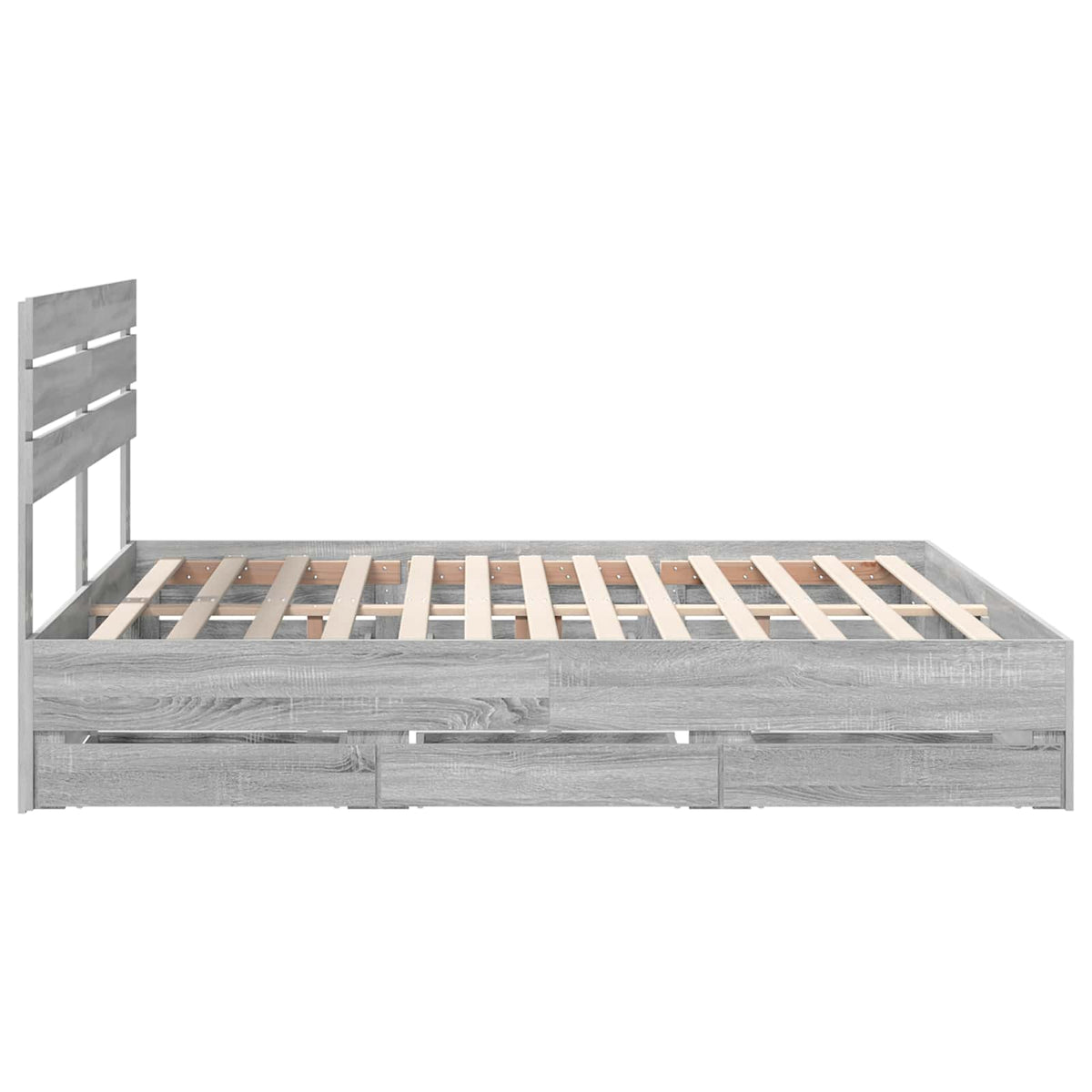Cadre de lit Gris Sonoma 200 x 200 cm Bois Ingénierie